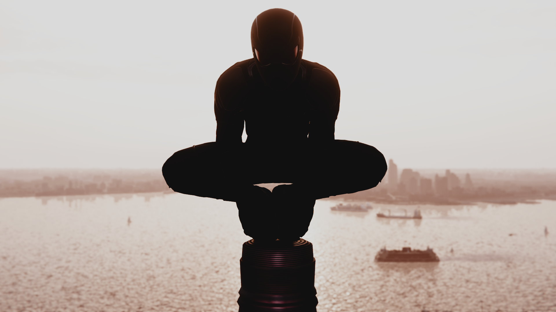 Spider-Man from Marvel Comics sitting on a structure HD Wallpaper