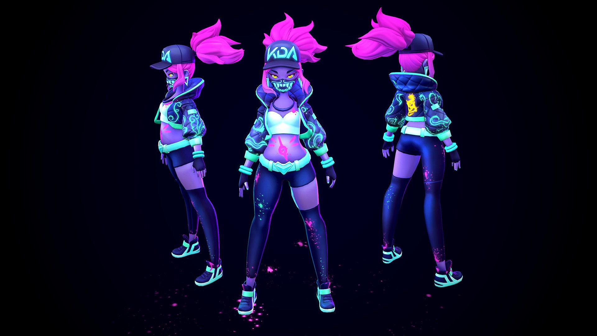 KDA Akali from League of Legends HD Wallpaper