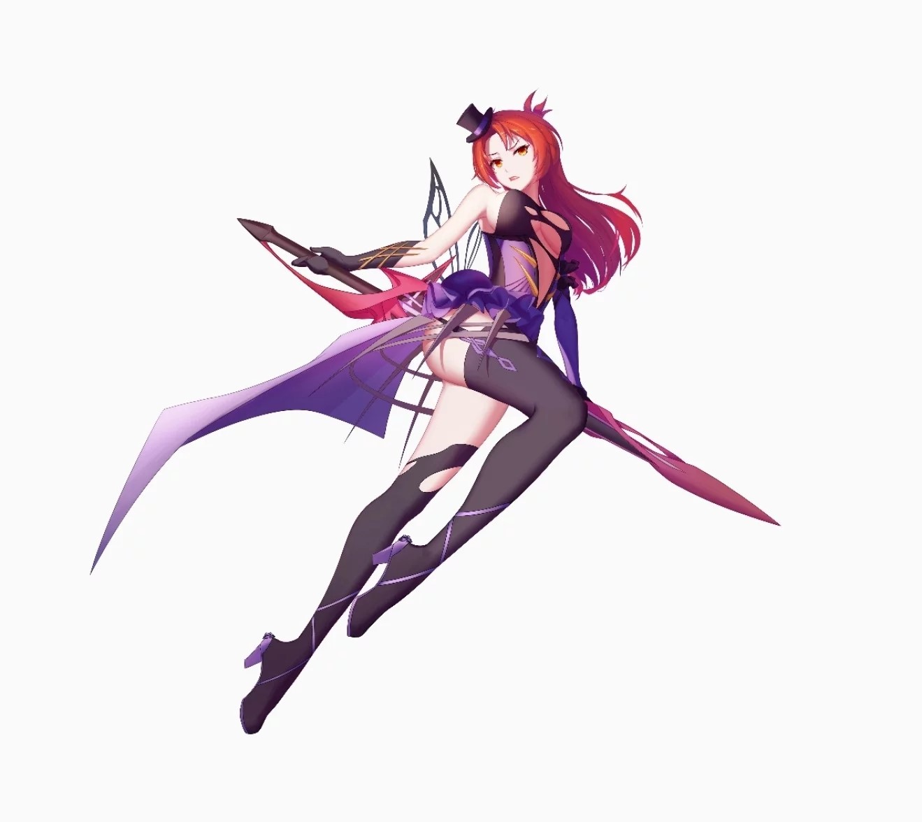 Anime girl with red hair from Honkai Impact 3rd HD Wallpaper