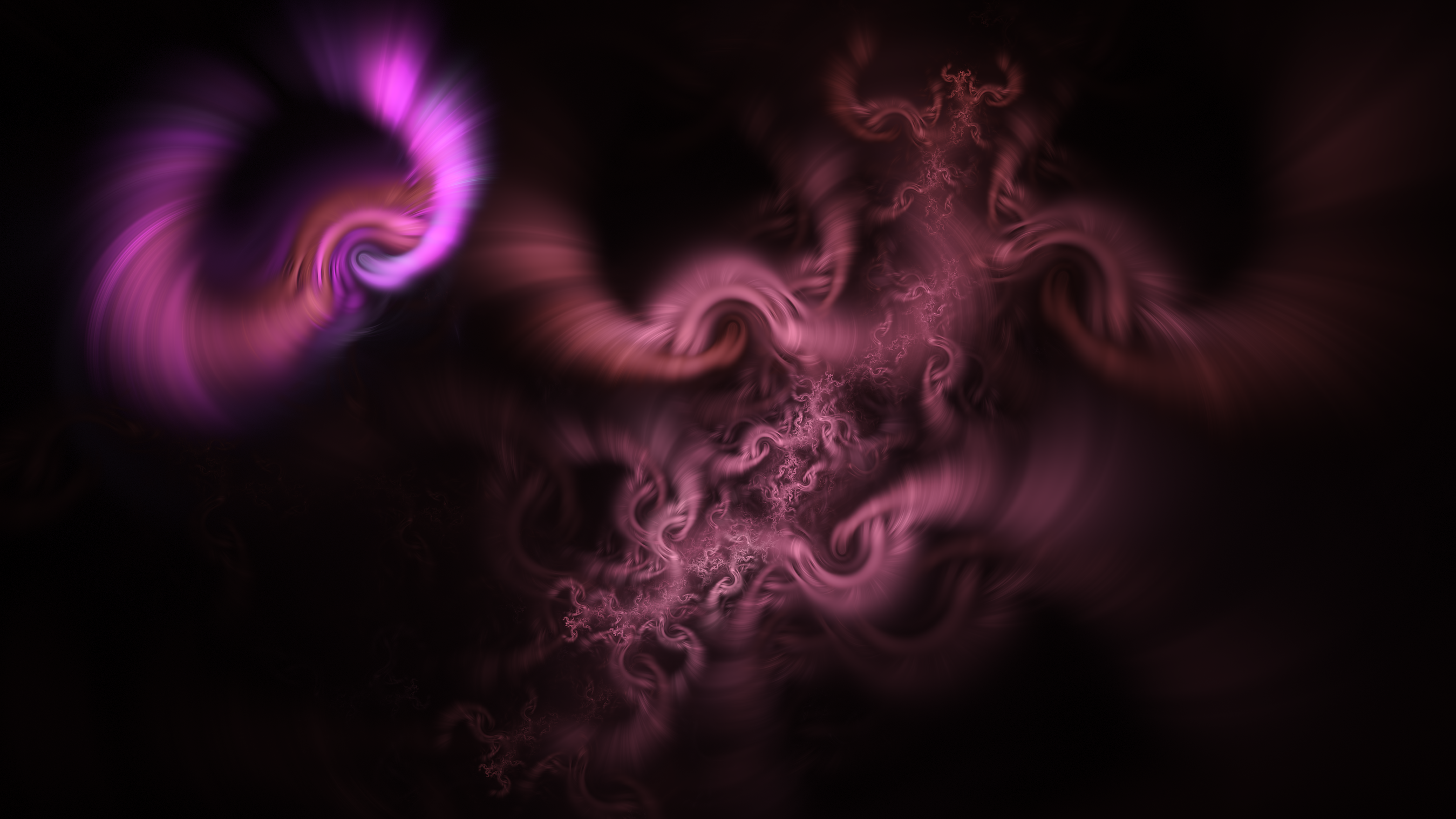 Abstract fractal with pink and purple swirls HD Wallpaper