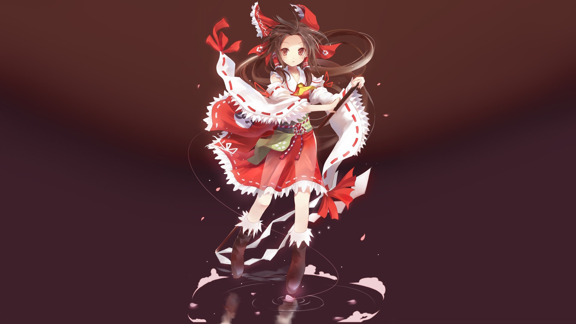 Reimu Hakurei from Touhou Project HD Wallpaper