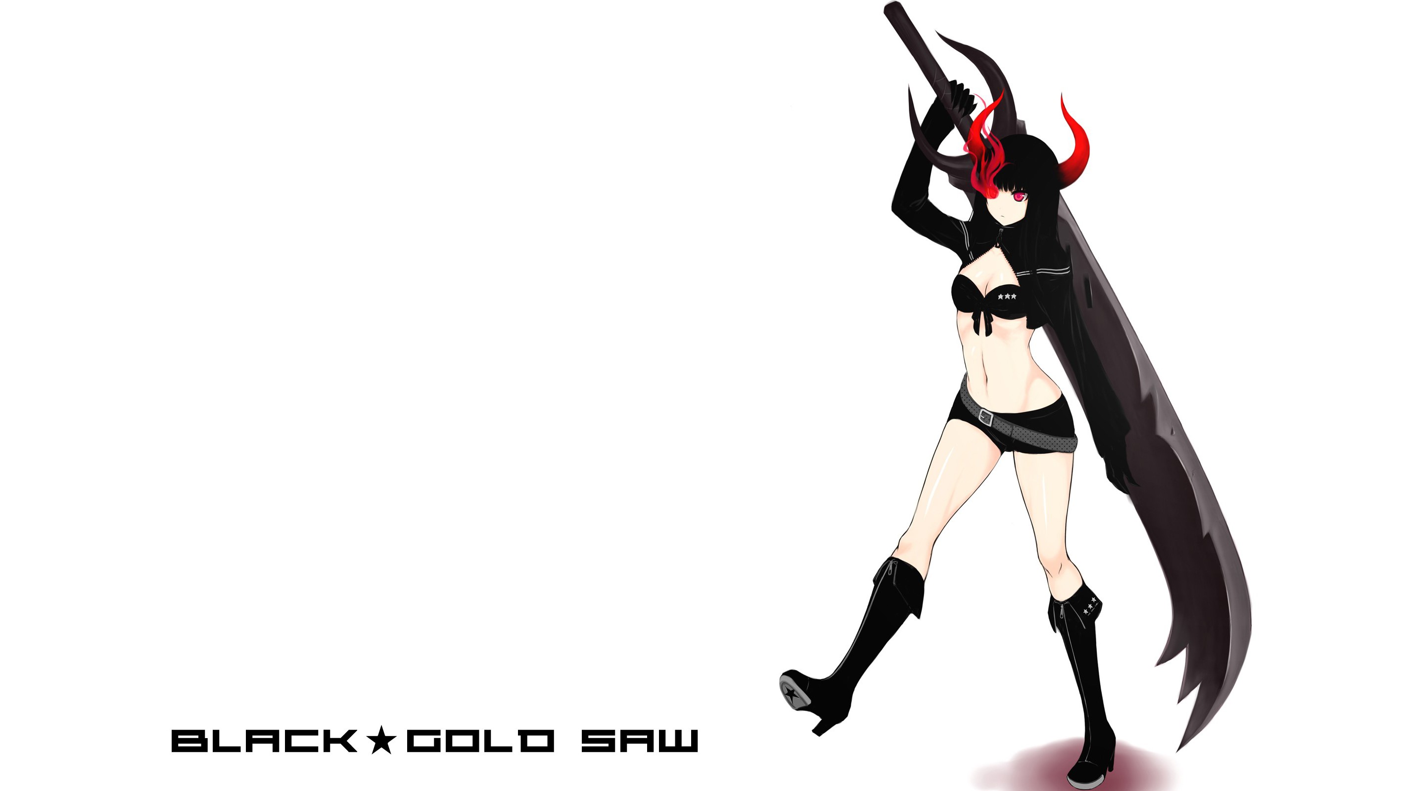 Black Gold Saw from Black Rock Shooter HD Wallpaper