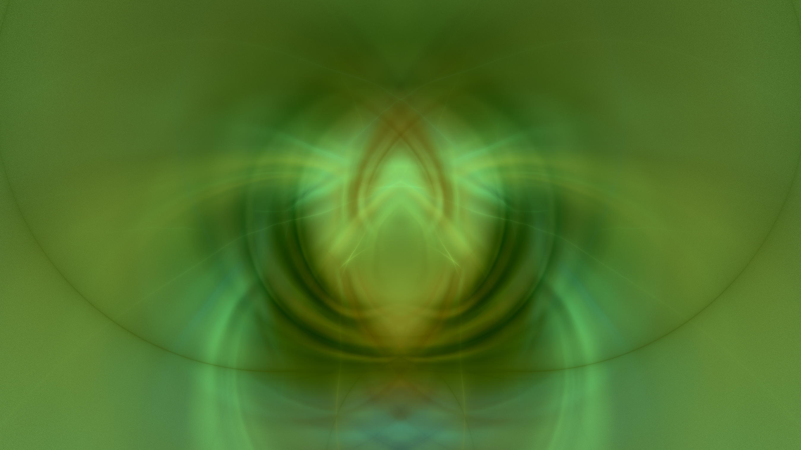 Abstract fractal digital art with green and brown shapes HD Wallpaper