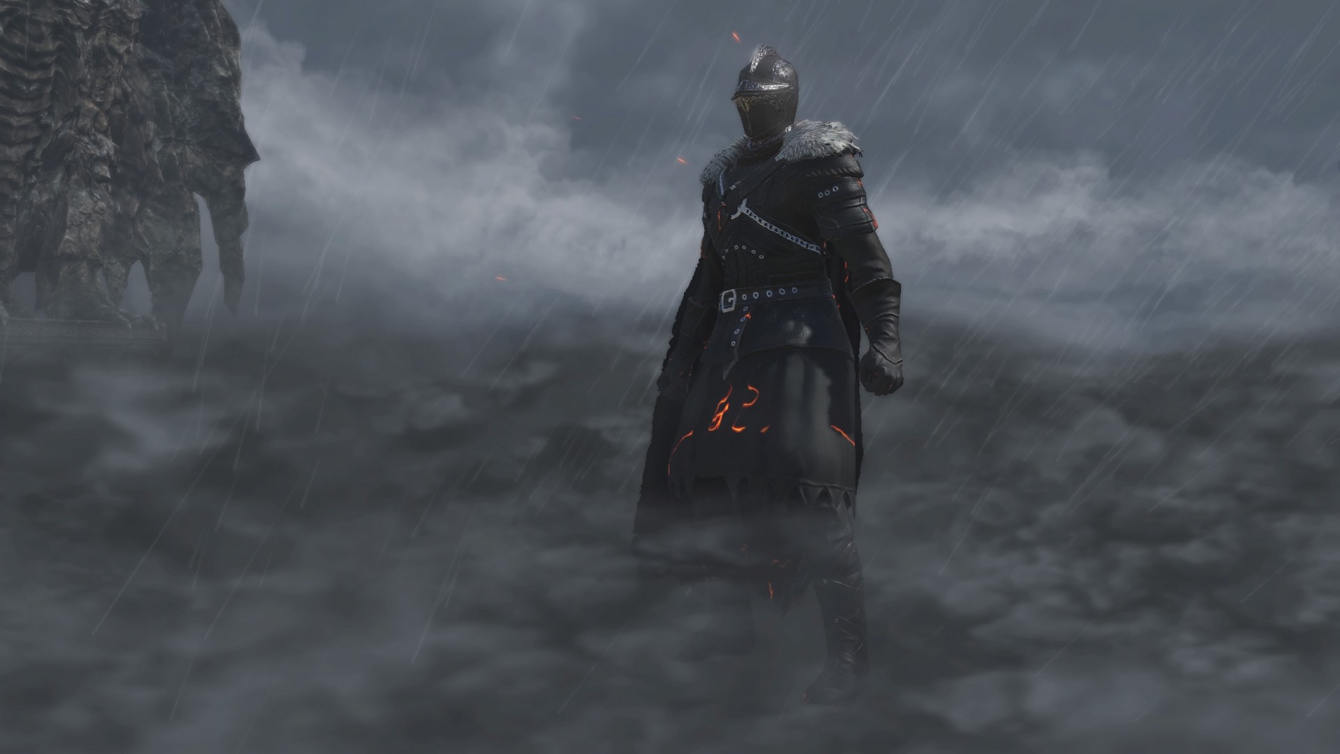Dark Souls 3 Knight in a stormy environment HD Wallpaper