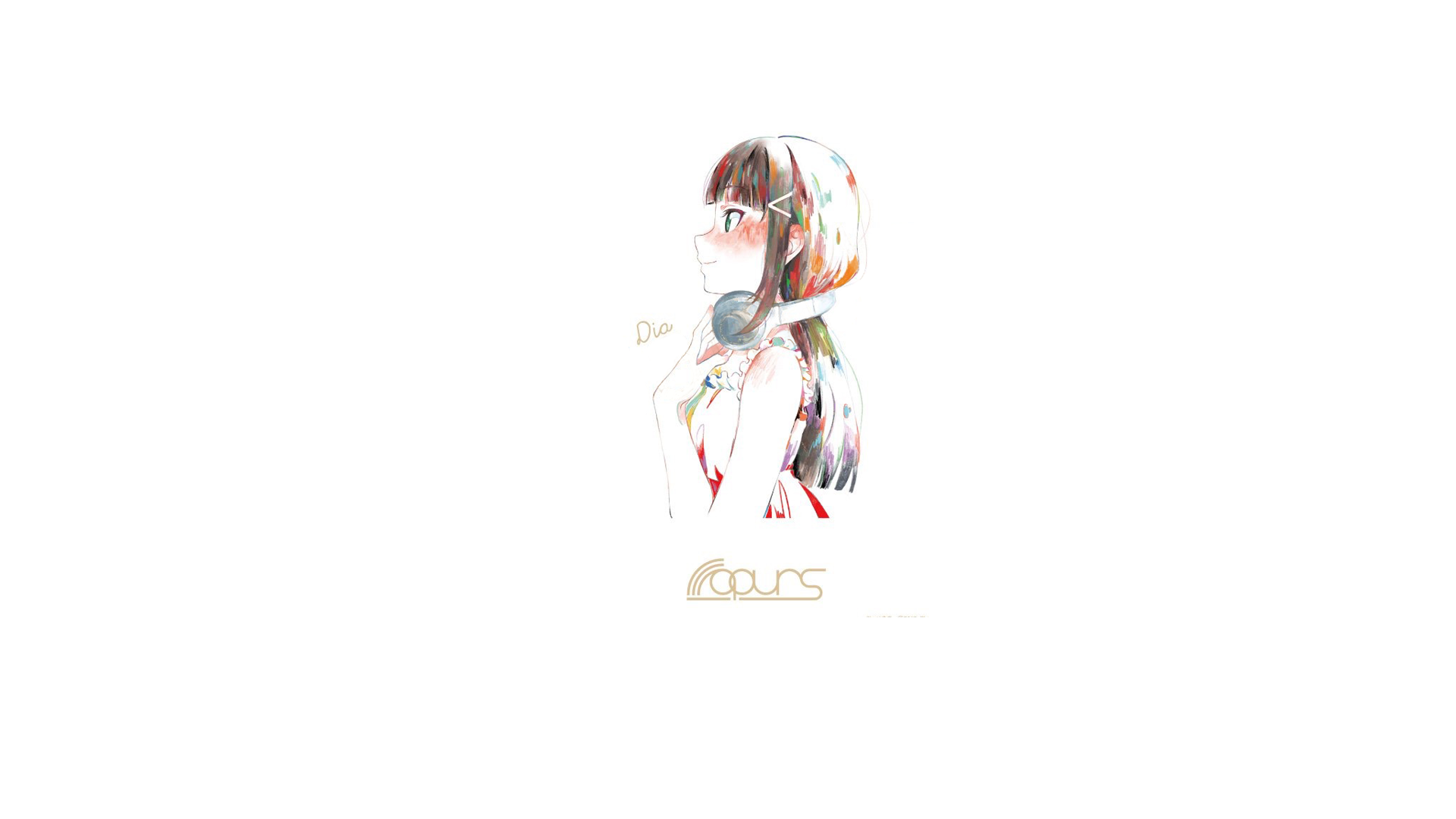 Dia Kurosawa from Love Live! Sunshine!! with headphones HD Wallpaper