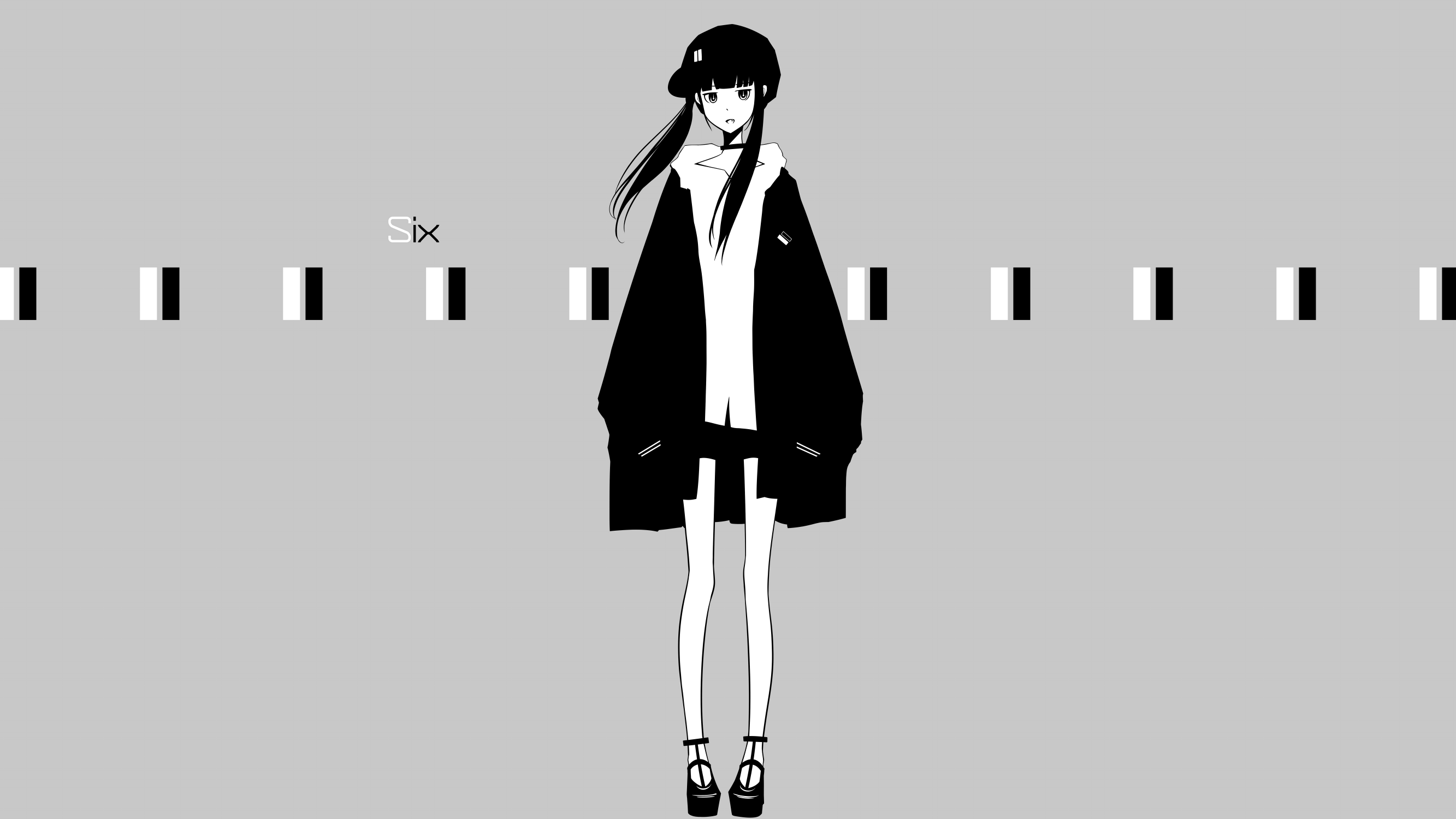 Anime girl with long hair wearing a hat and jacket HD Wallpaper