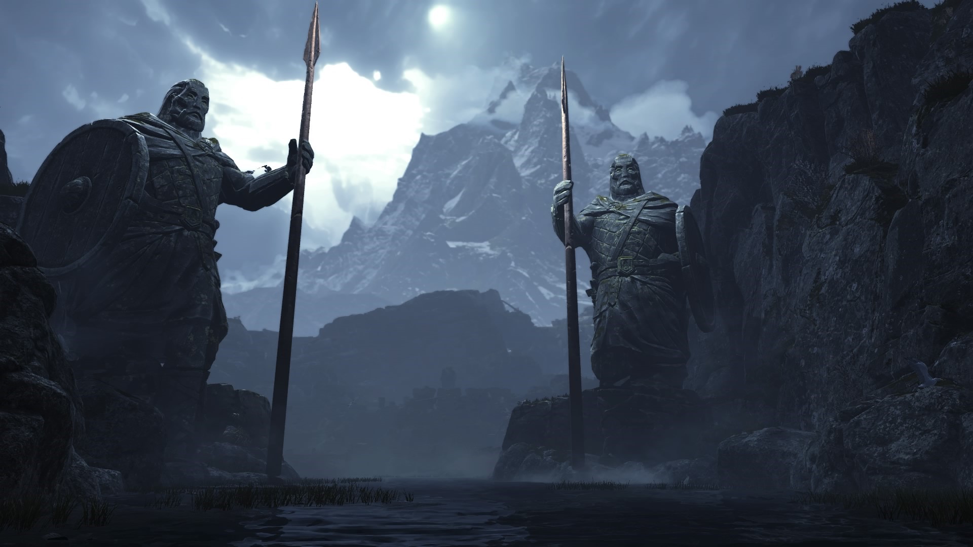Statues from God of War (2018) HD Wallpaper