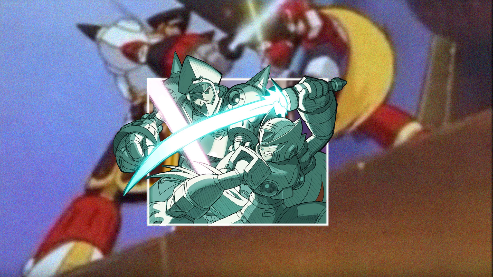 Zero and Sigma from Mega Man X clashing swords HD Wallpaper