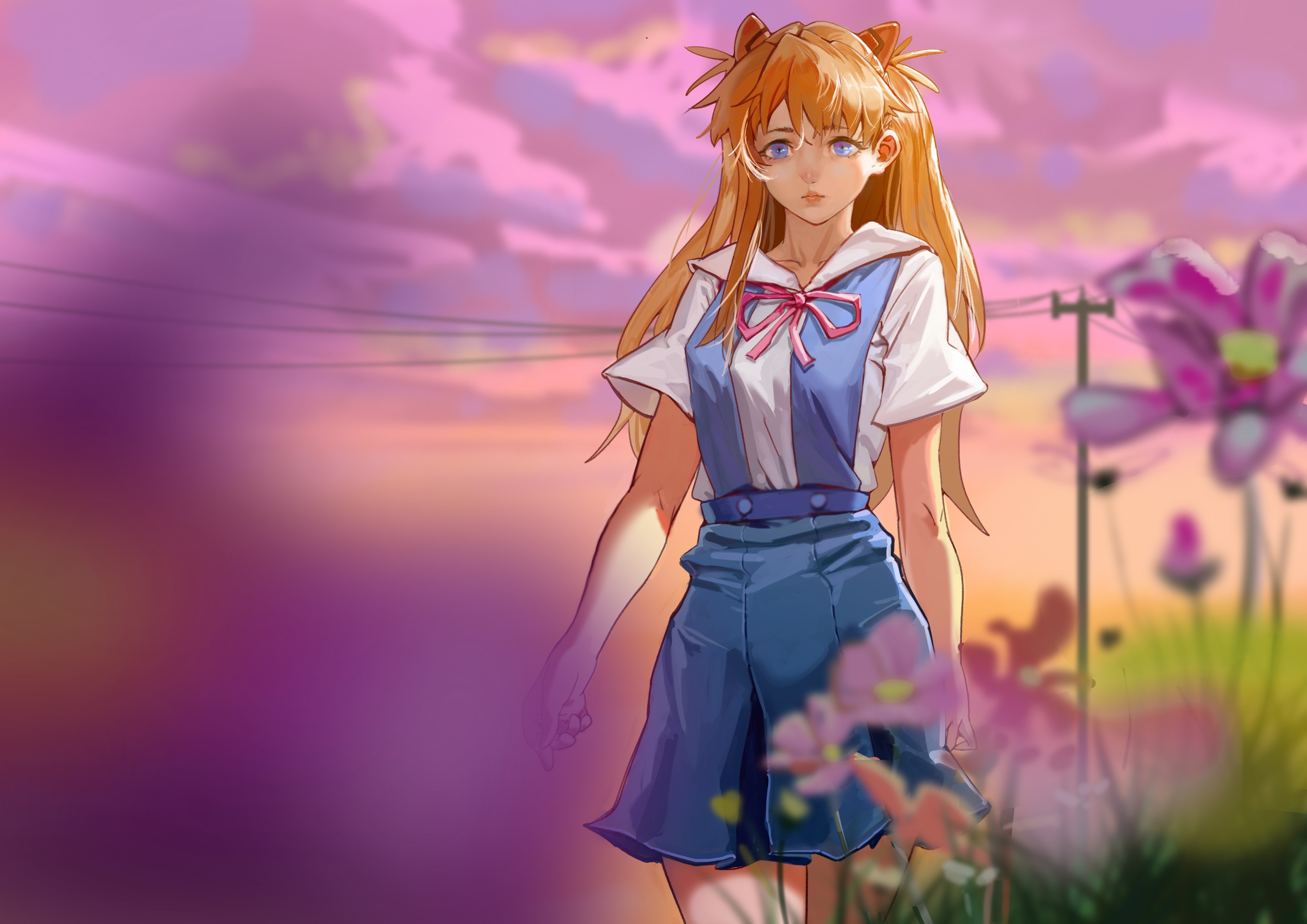 Asuka Langley Soryu from Neon Genesis Evangelion HD Wallpaper