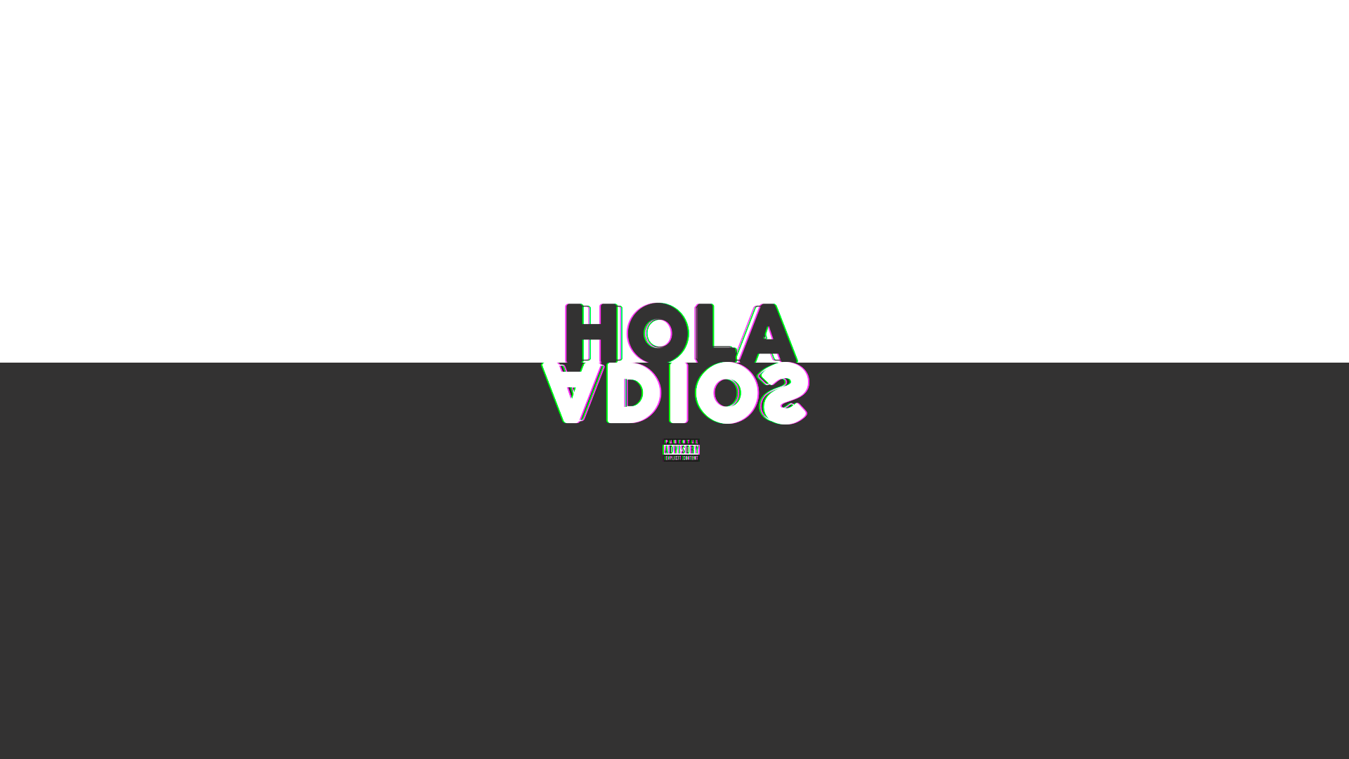 Hola Vdios typography with glitch effect HD Wallpaper
