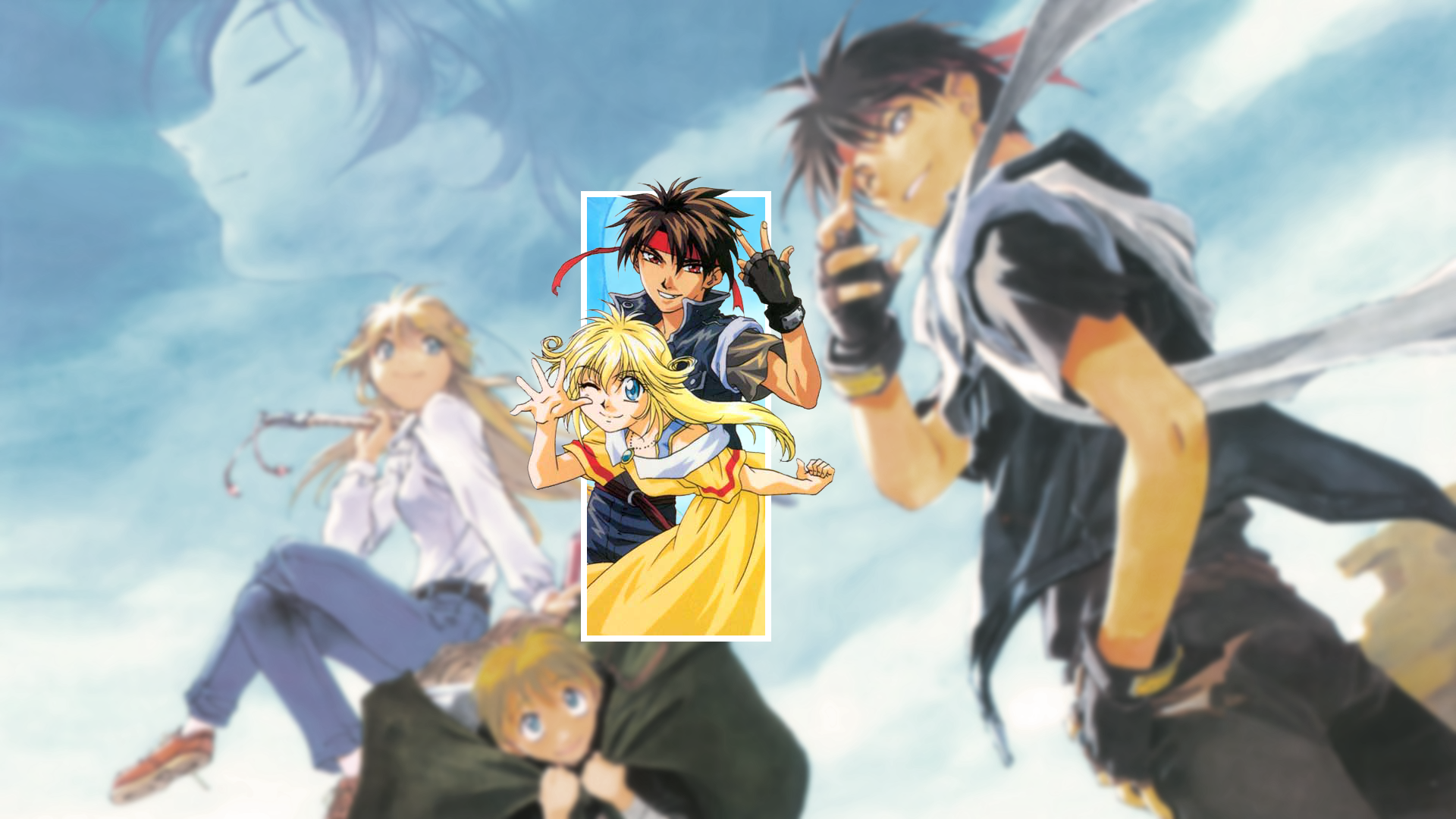 Anime characters with dark hair and blonde hair HD Wallpaper