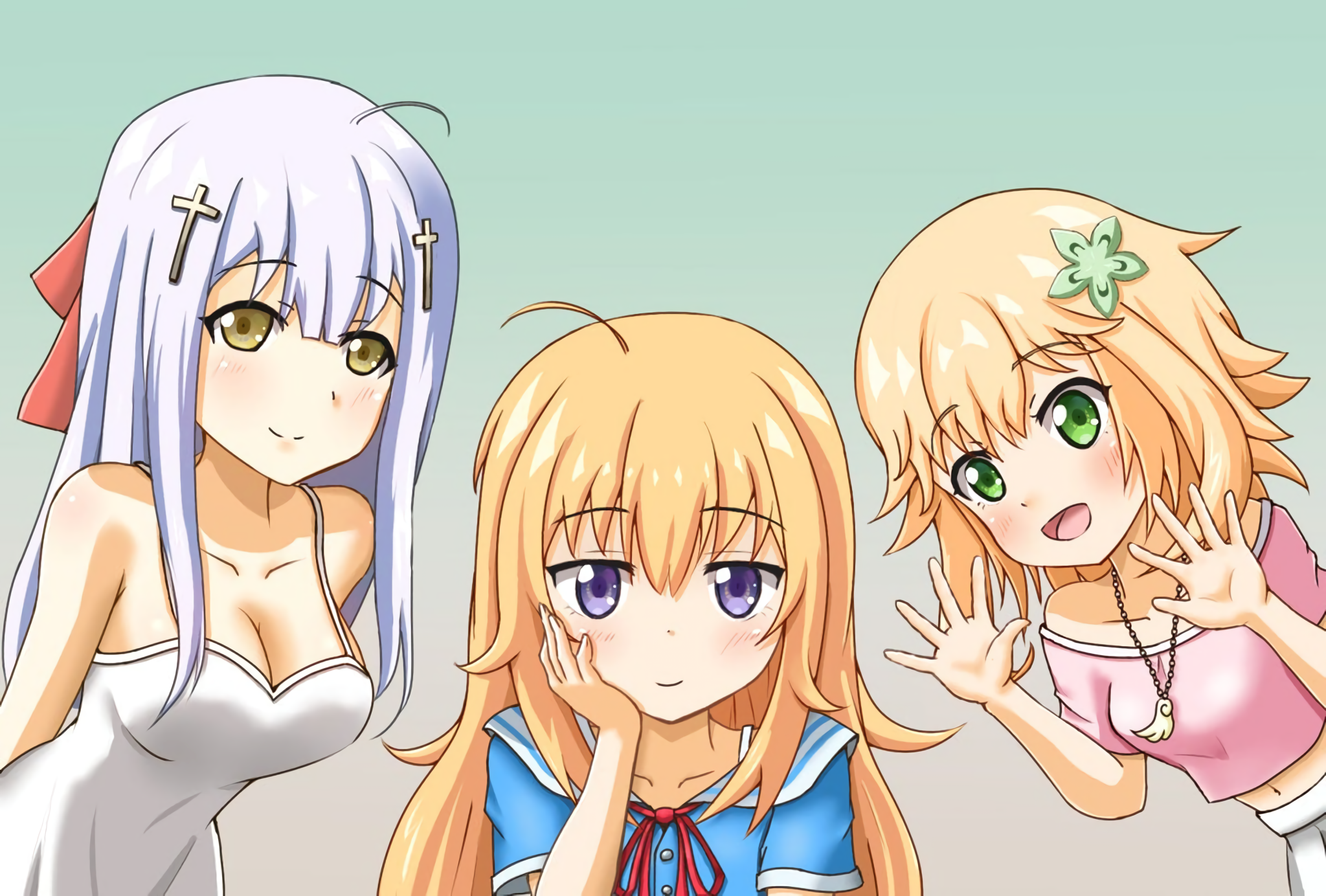 Raphiel Ainsworth Shiraha and friends from Gabriel Dropout HD Wallpaper