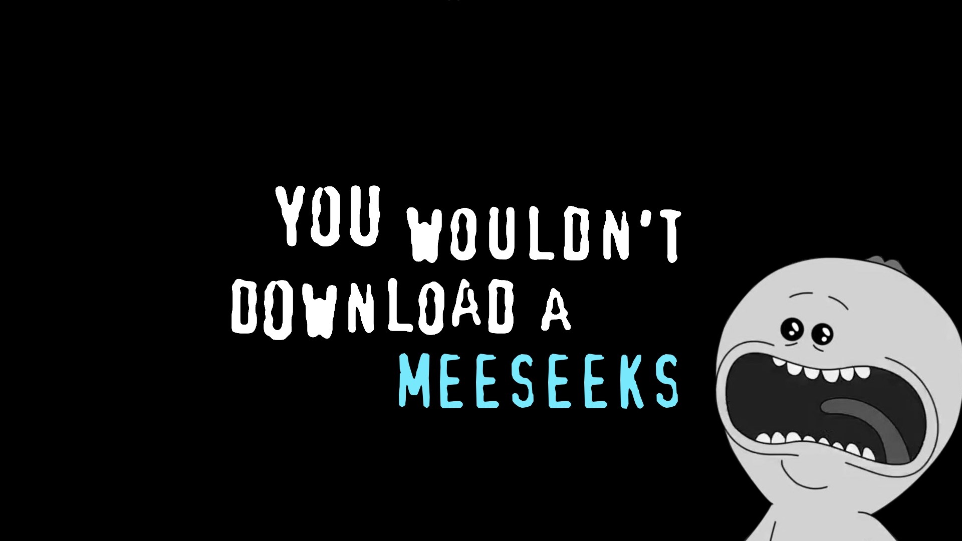 Rick and Morty Meeseeks artwork HD Wallpaper