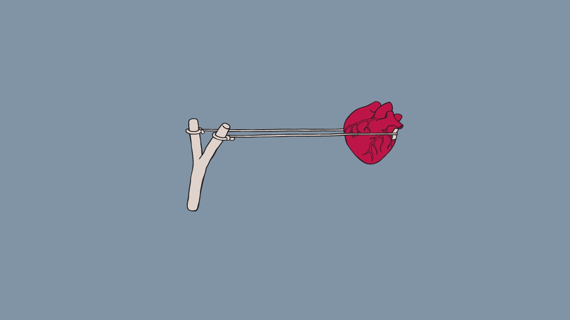 Heart on a Slingshot HD Wallpaper