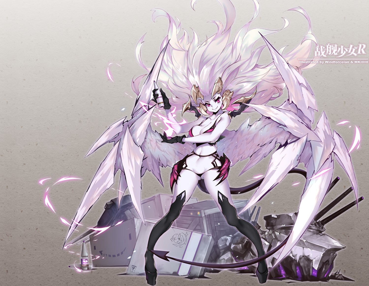 Warship Girls R character illustrated by Windforcelan HD Wallpaper