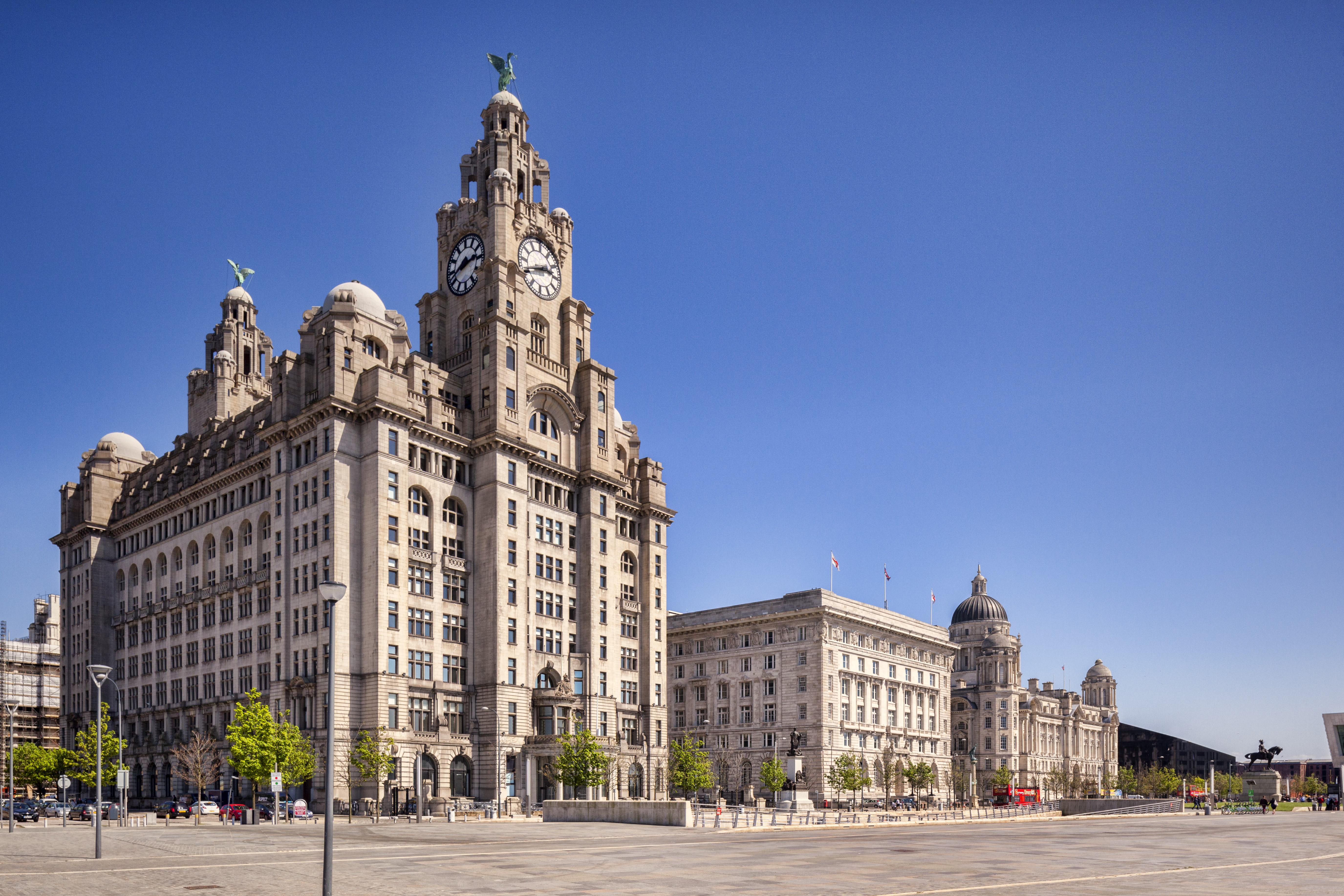 The Royal Liver Building in Liverpool, England HD Wallpaper
