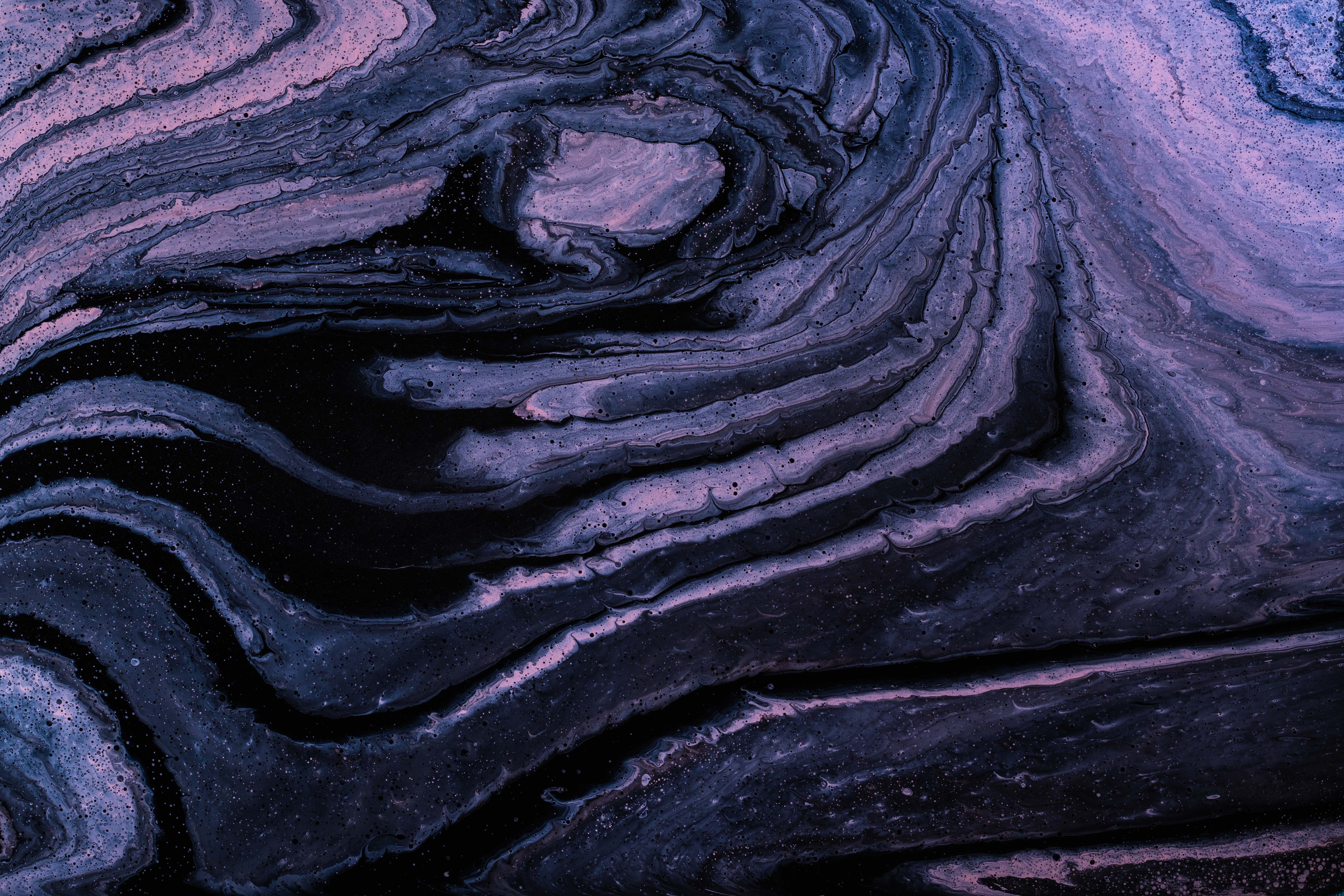 Abstract watercolor texture with purple and black swirls HD Wallpaper