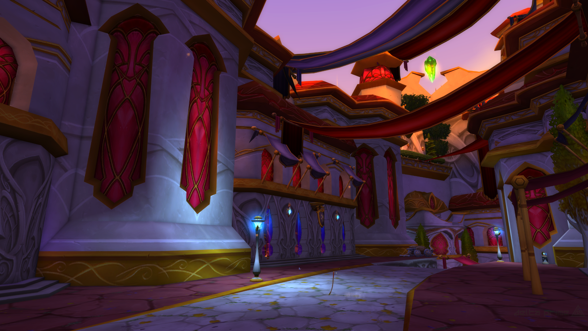 Blood Elf architecture in Silvermoon City HD Wallpaper