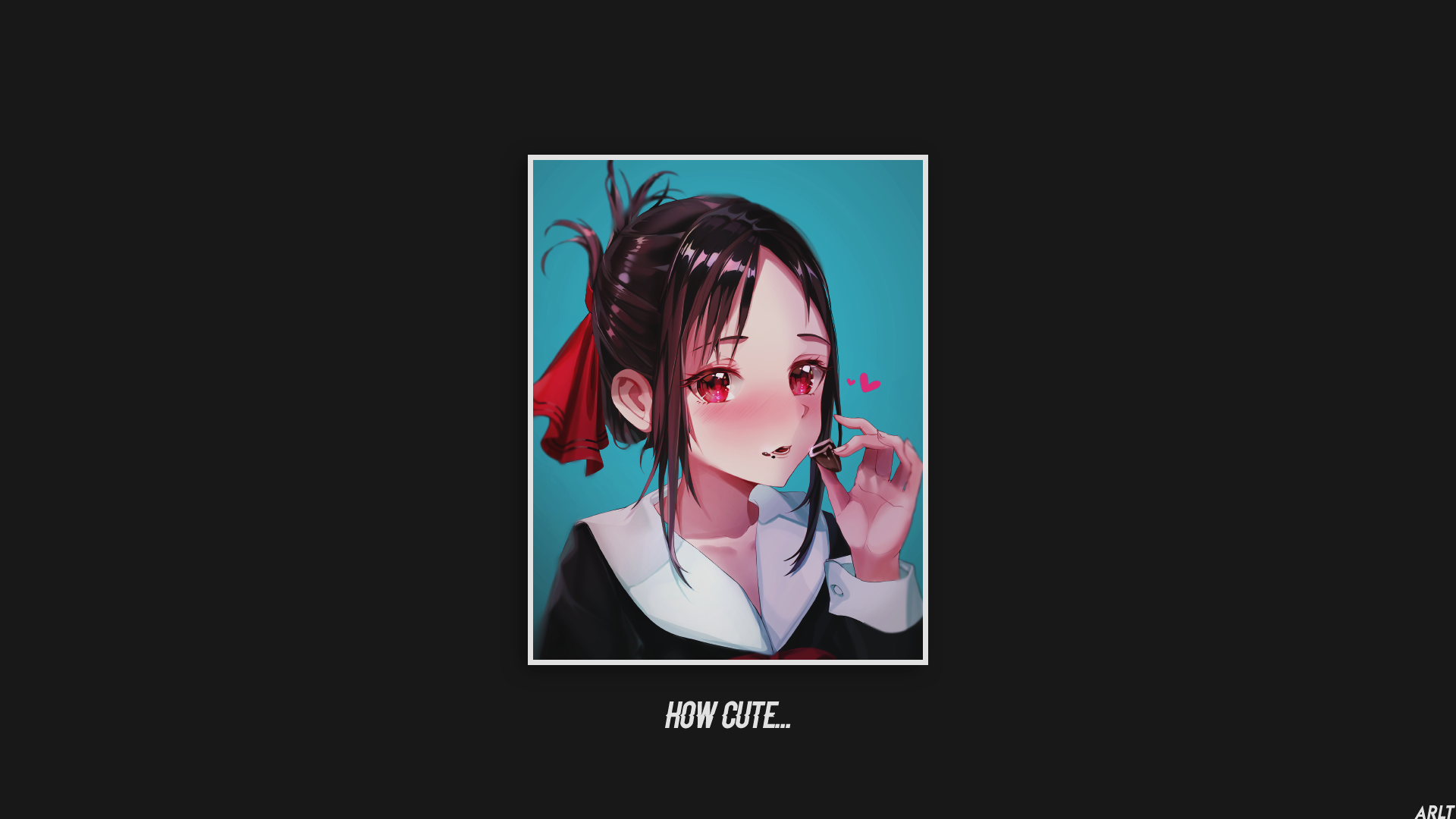 Kaguya Shinomiya eating chocolate HD Wallpaper