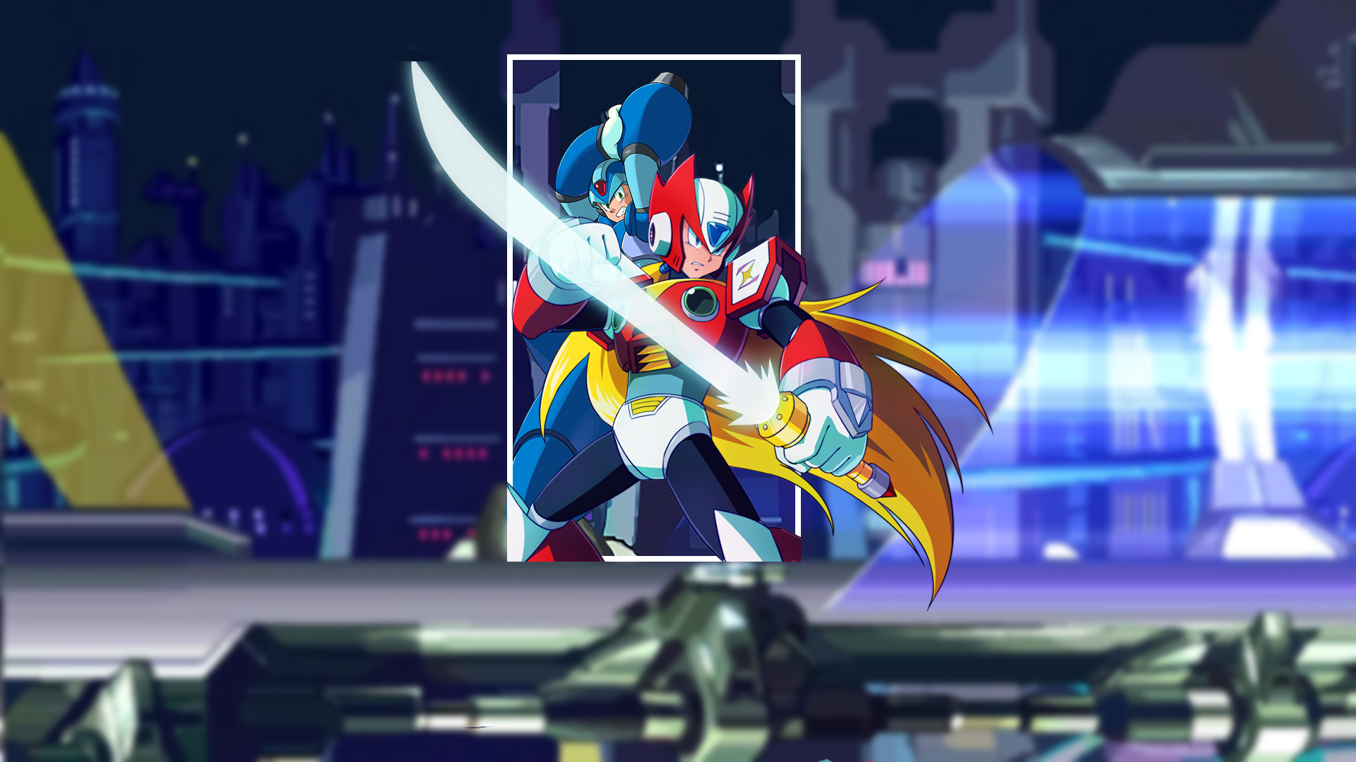 Mega Man X and Zero with Z-Saber HD Wallpaper