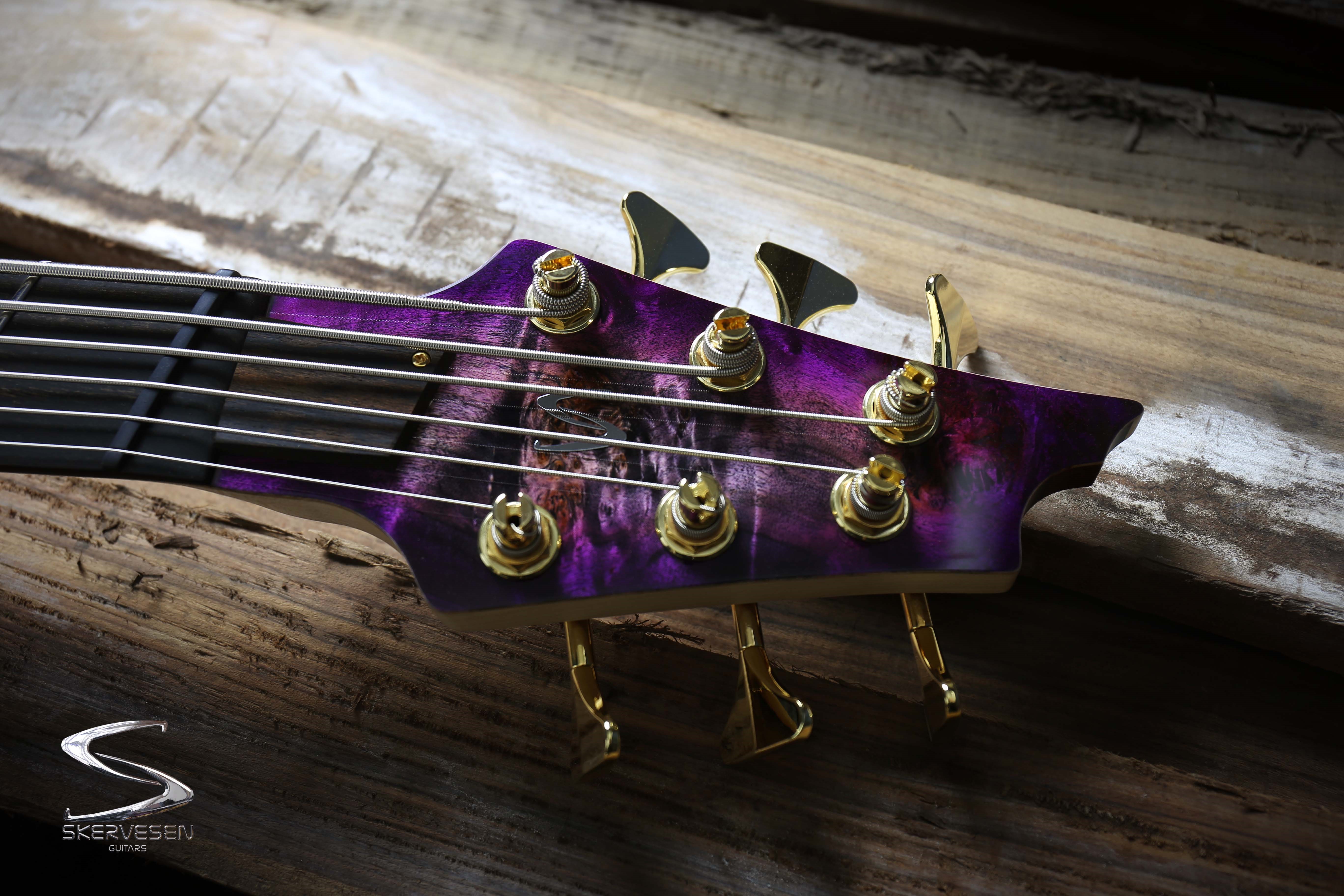 4K Skervesen Prometheus 6-string Fanned Fret Bass Guitar HD Wallpaper