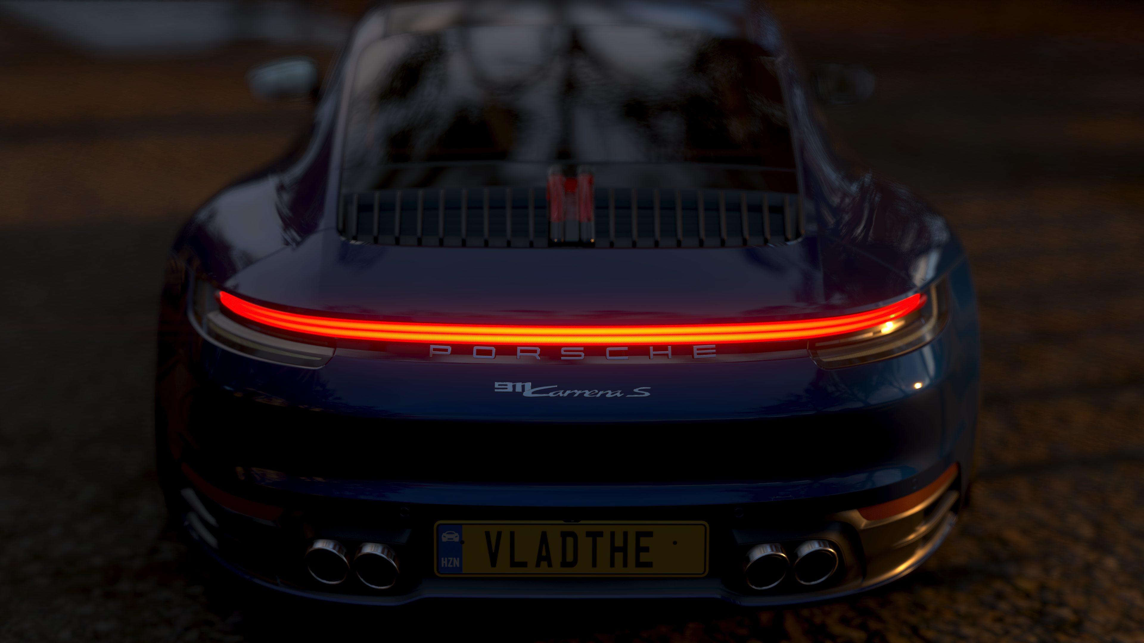 4K Porsche 911 Carrera S rear view from Forza Horizon 4 HD Wallpaper