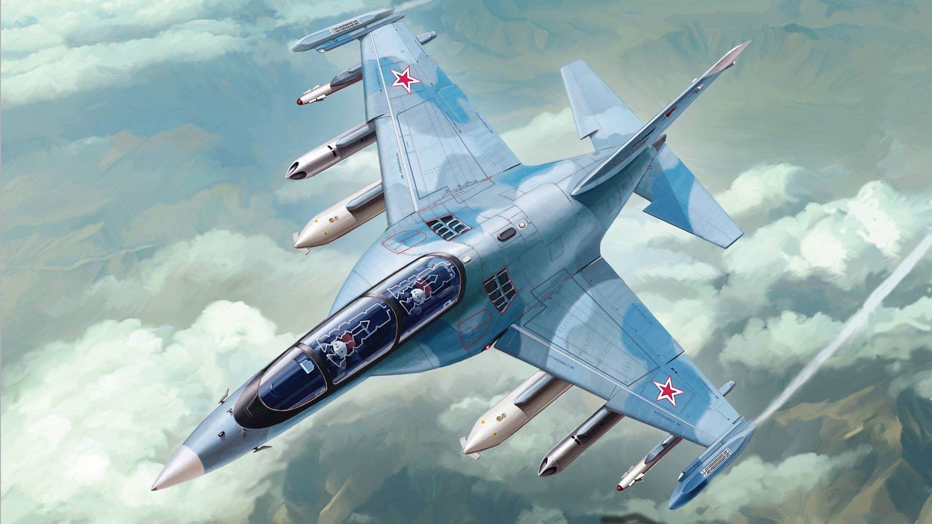 Yakovlev Yak-130 military aircraft in flight HD Wallpaper