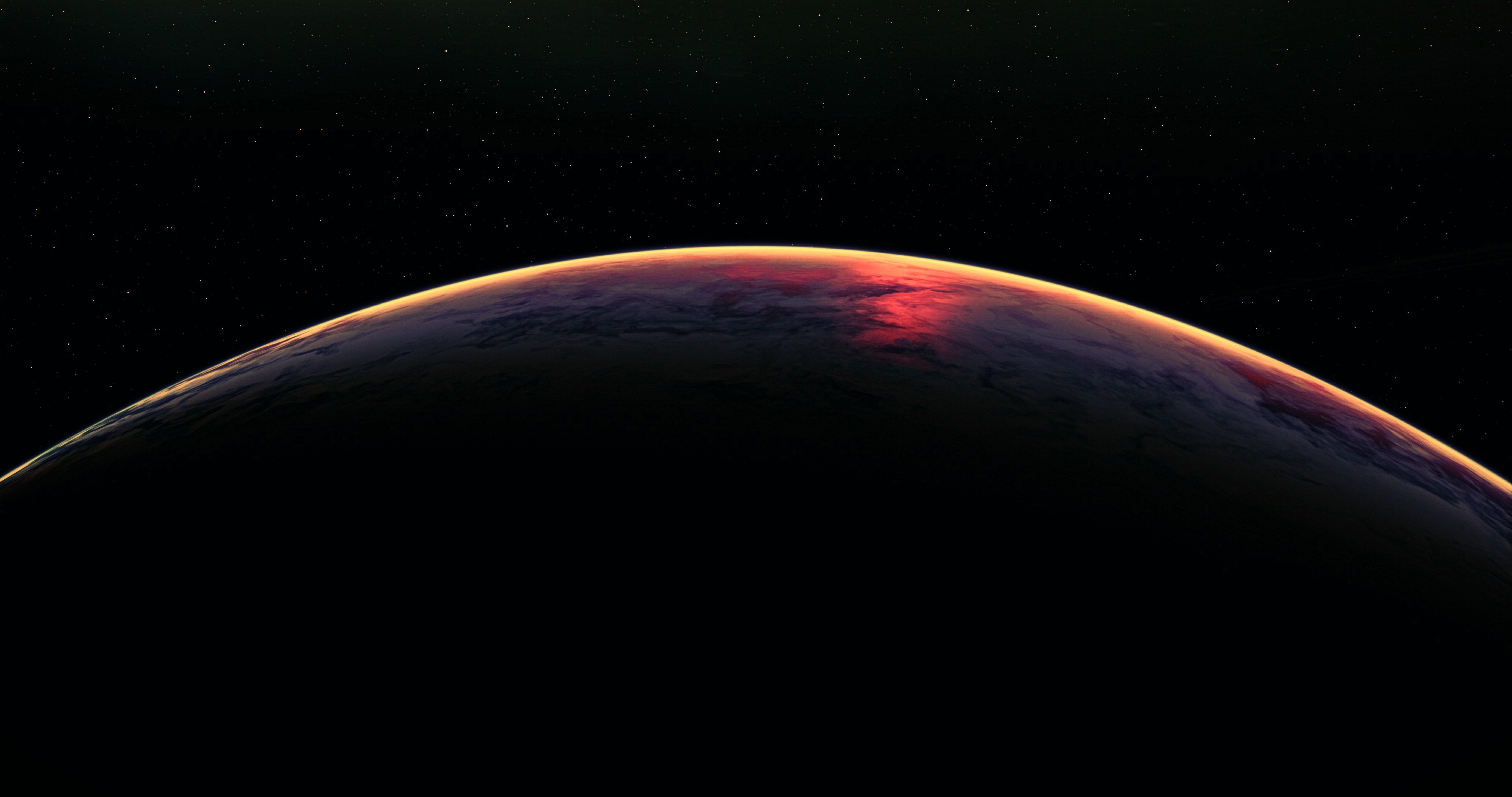4K Space Art Landscape of Earth HD Wallpaper