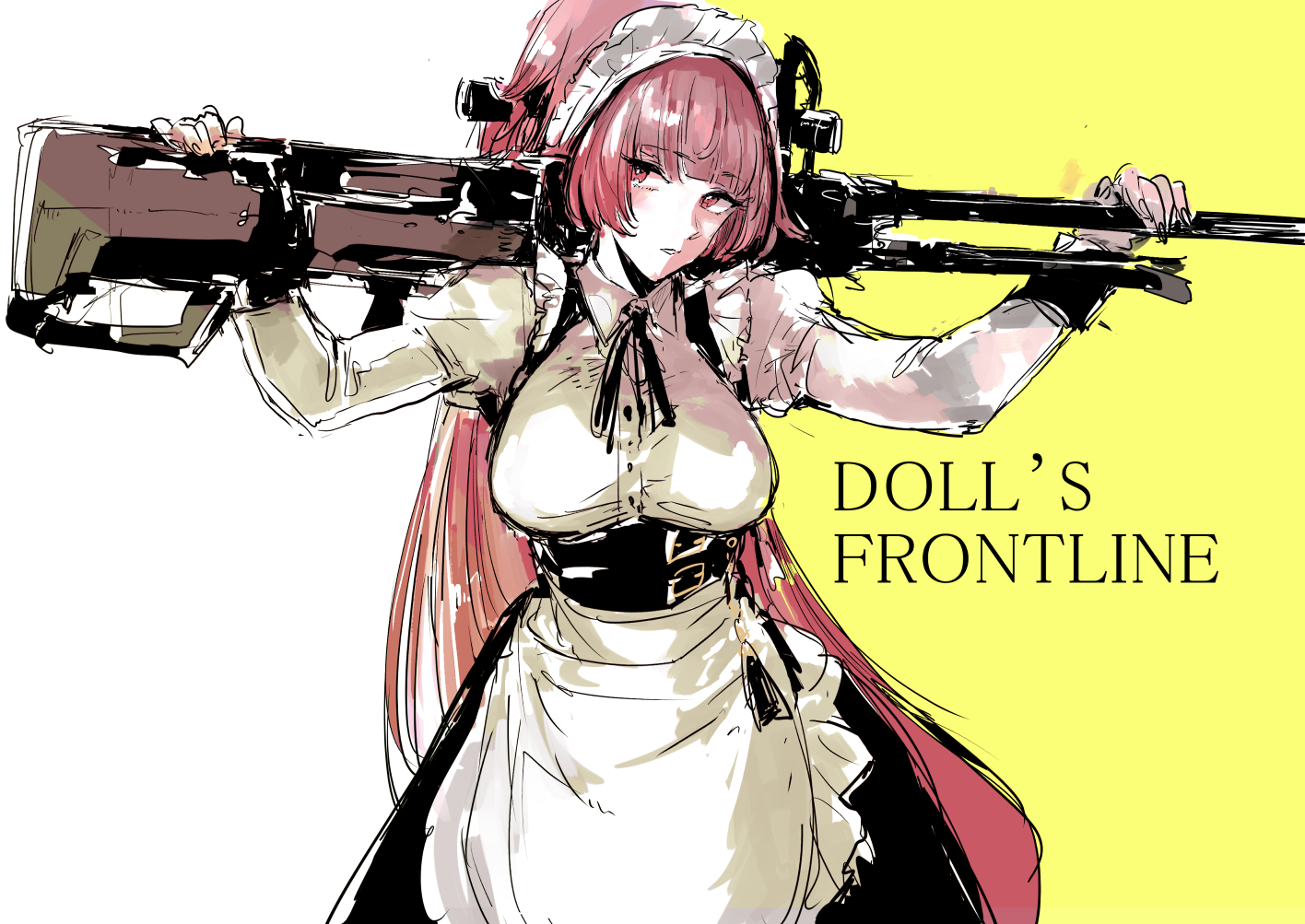 Anime girl with a large gun from Doll's Frontline HD Wallpaper