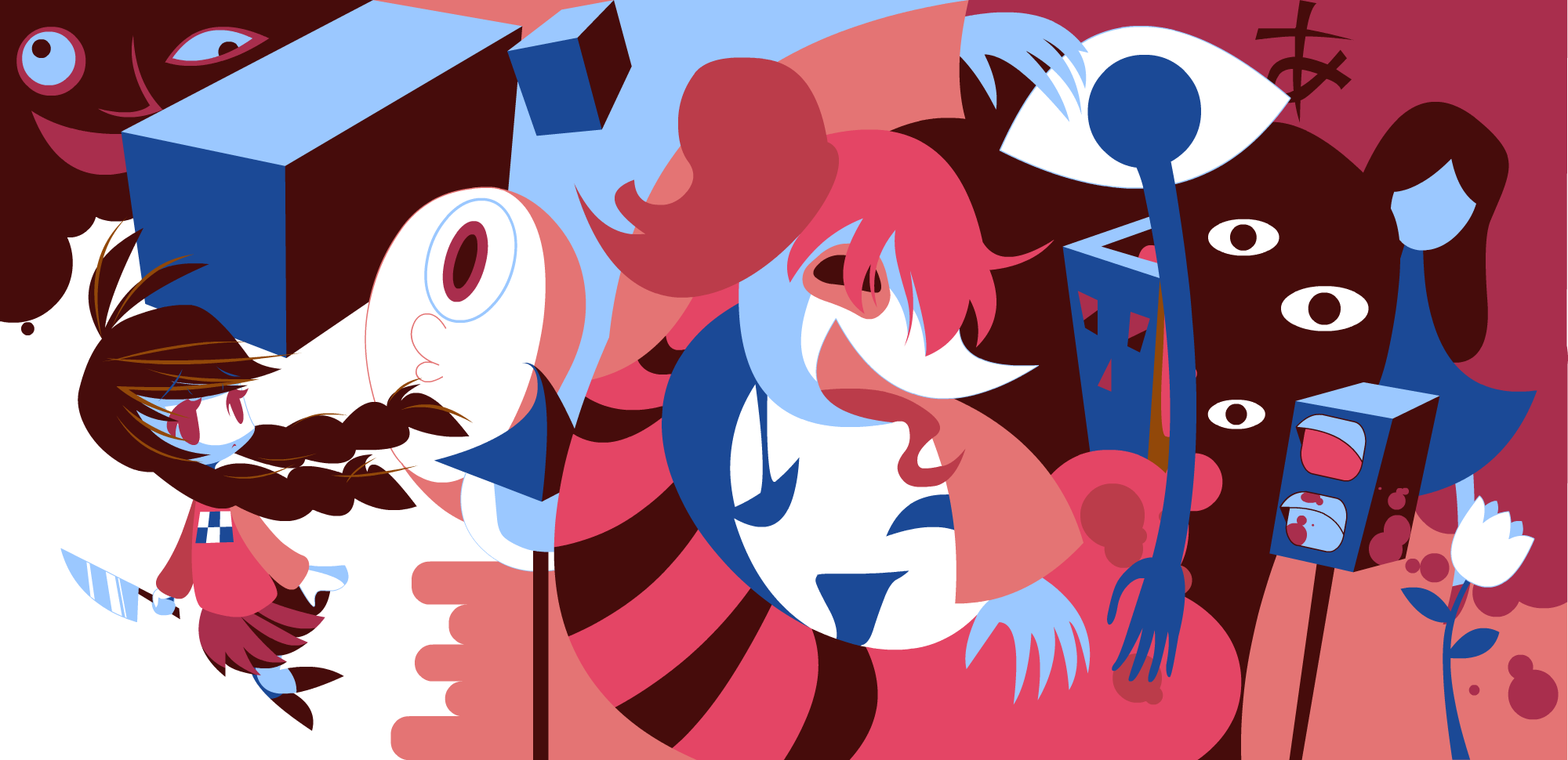 Madotsuki from Yume Nikki, abstract art HD Wallpaper