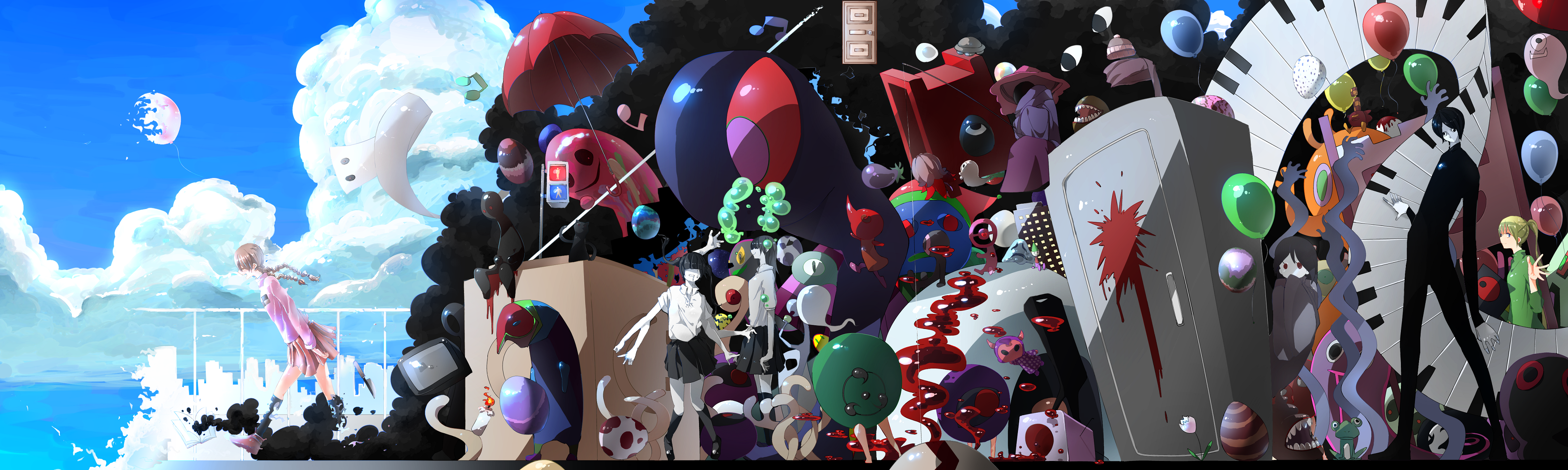 Madotsuki and Poniko from Yume Nikki HD Wallpaper