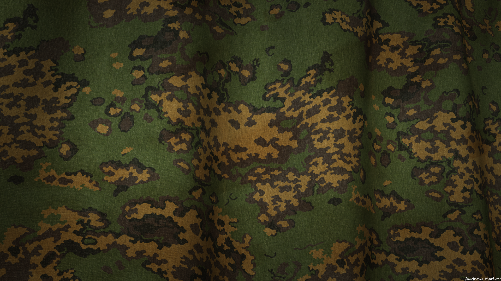 Green and brown camouflage fabric texture HD Wallpaper