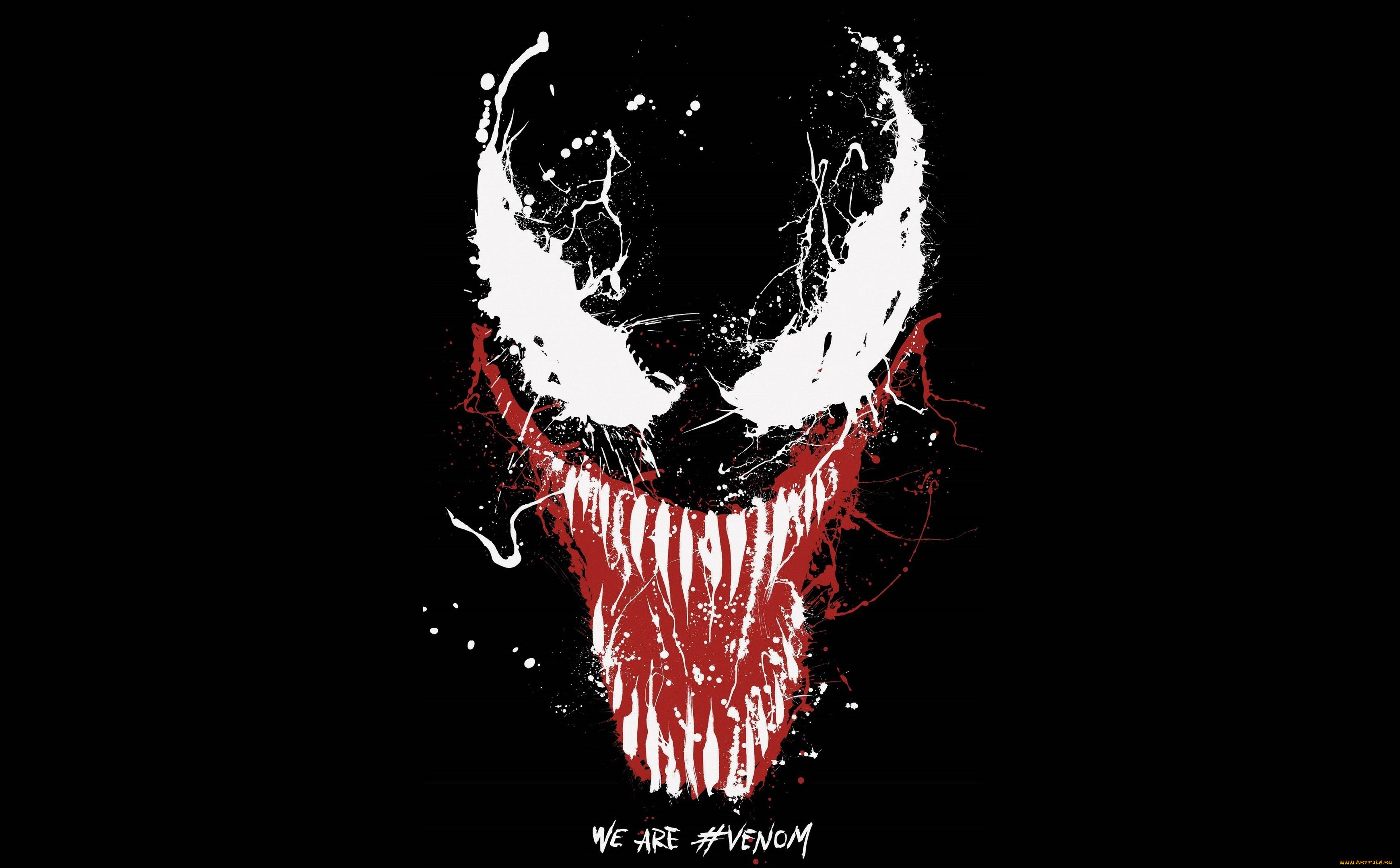 Venom artwork with text HD Wallpaper