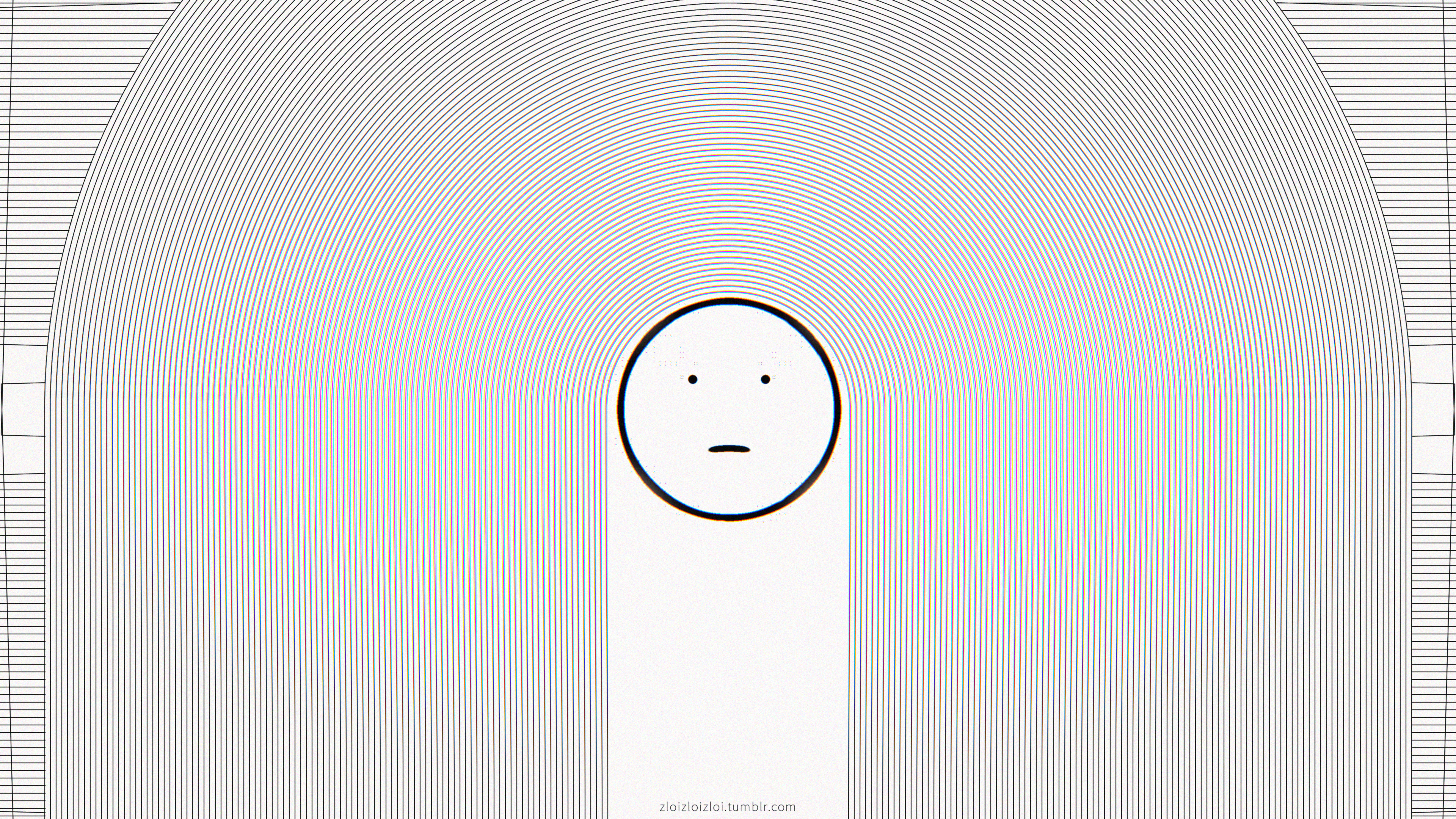 Abstract glitch art with a face HD Wallpaper