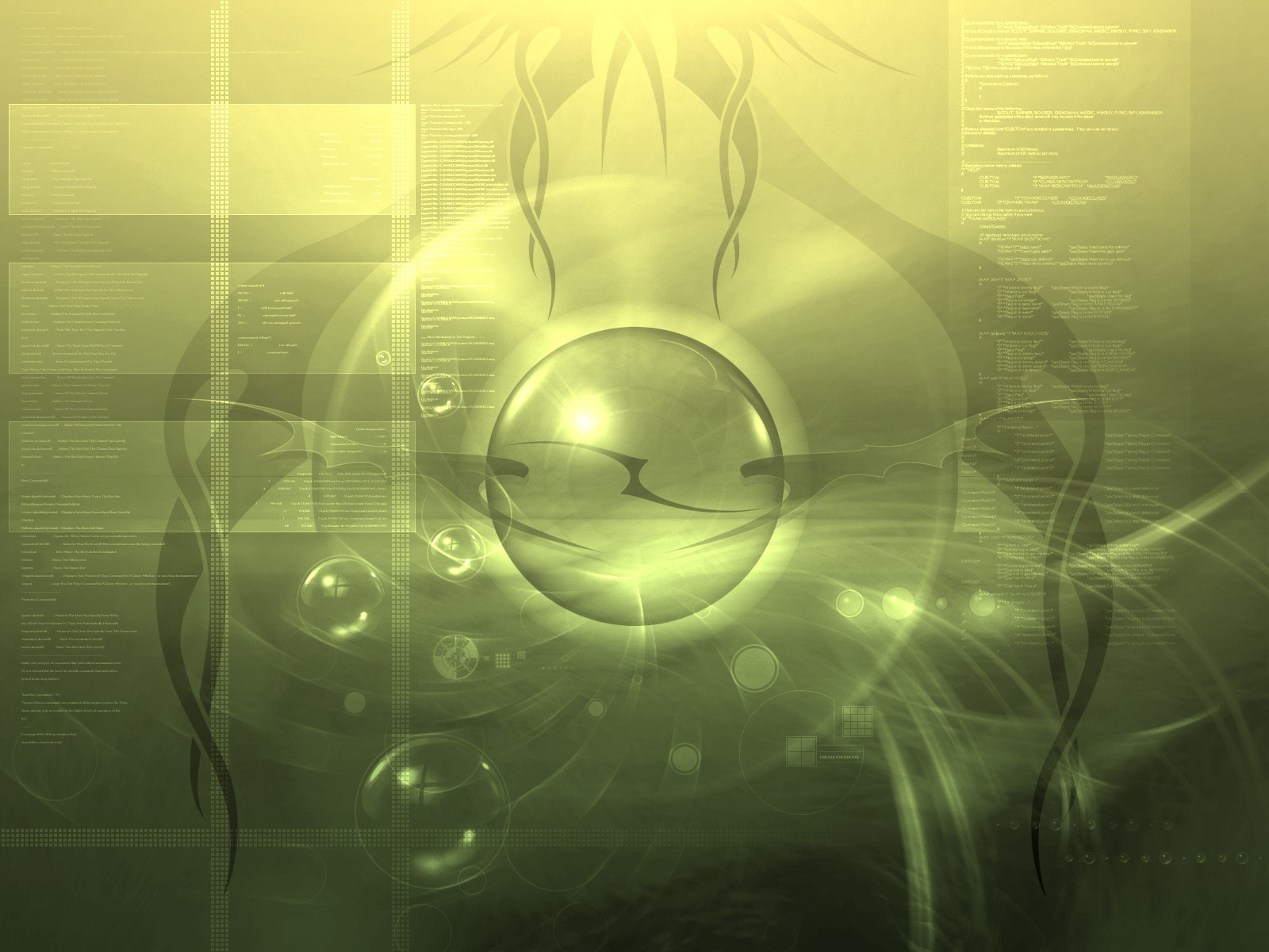Abstract digital art with spheres and data HD Wallpaper