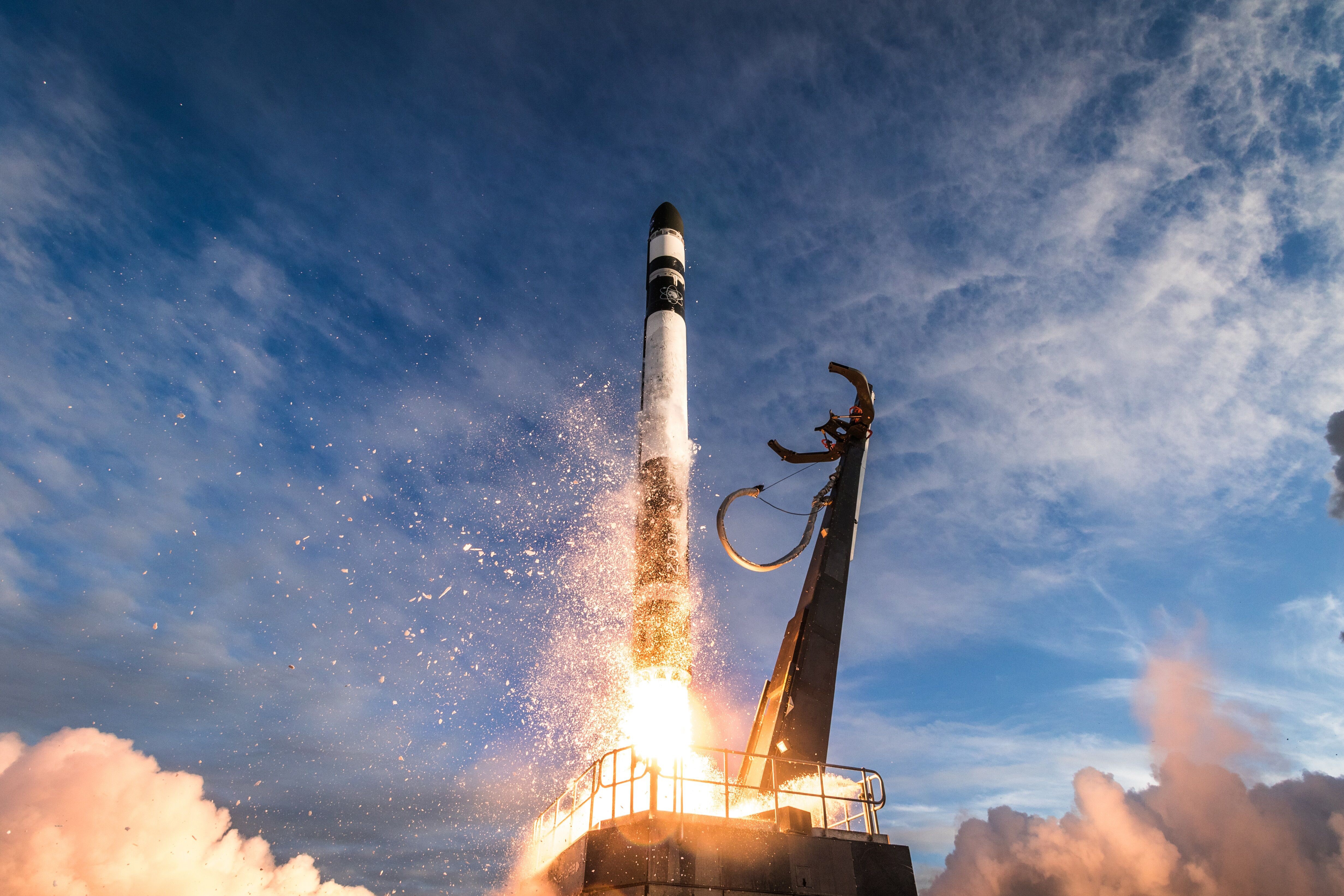 Rocket Launching into the Sky HD Wallpaper