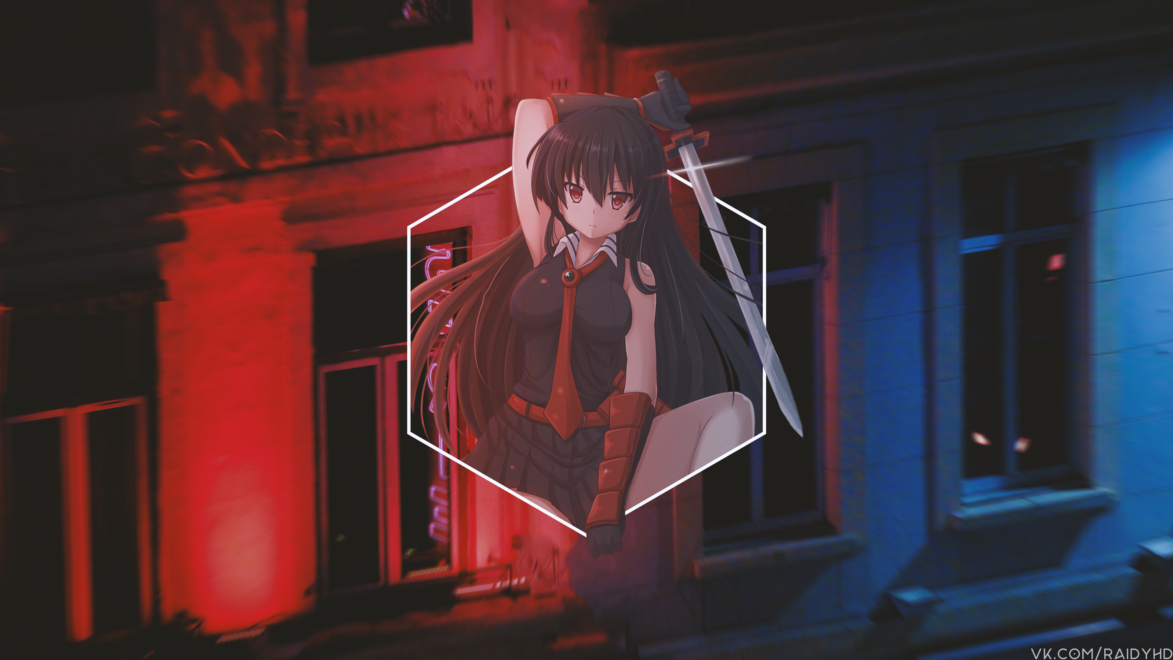 Akame from Akame ga Kill! with sword HD Wallpaper