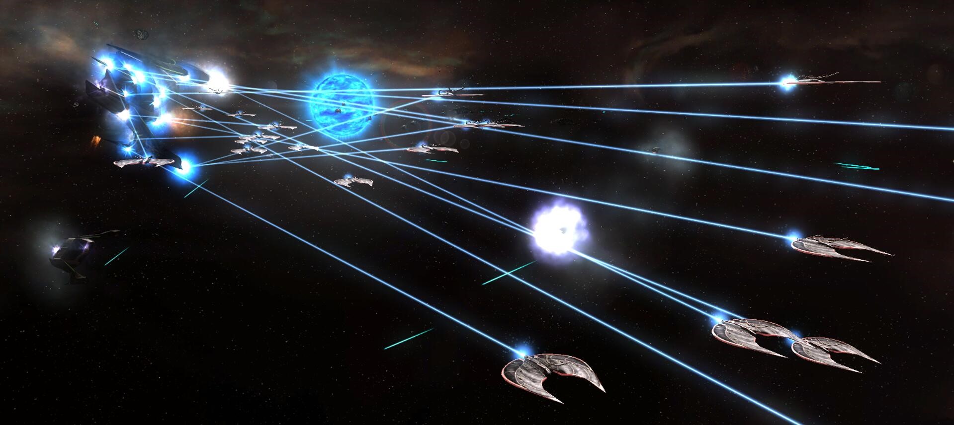 Space battle in Sins of a Solar Empire HD Wallpaper