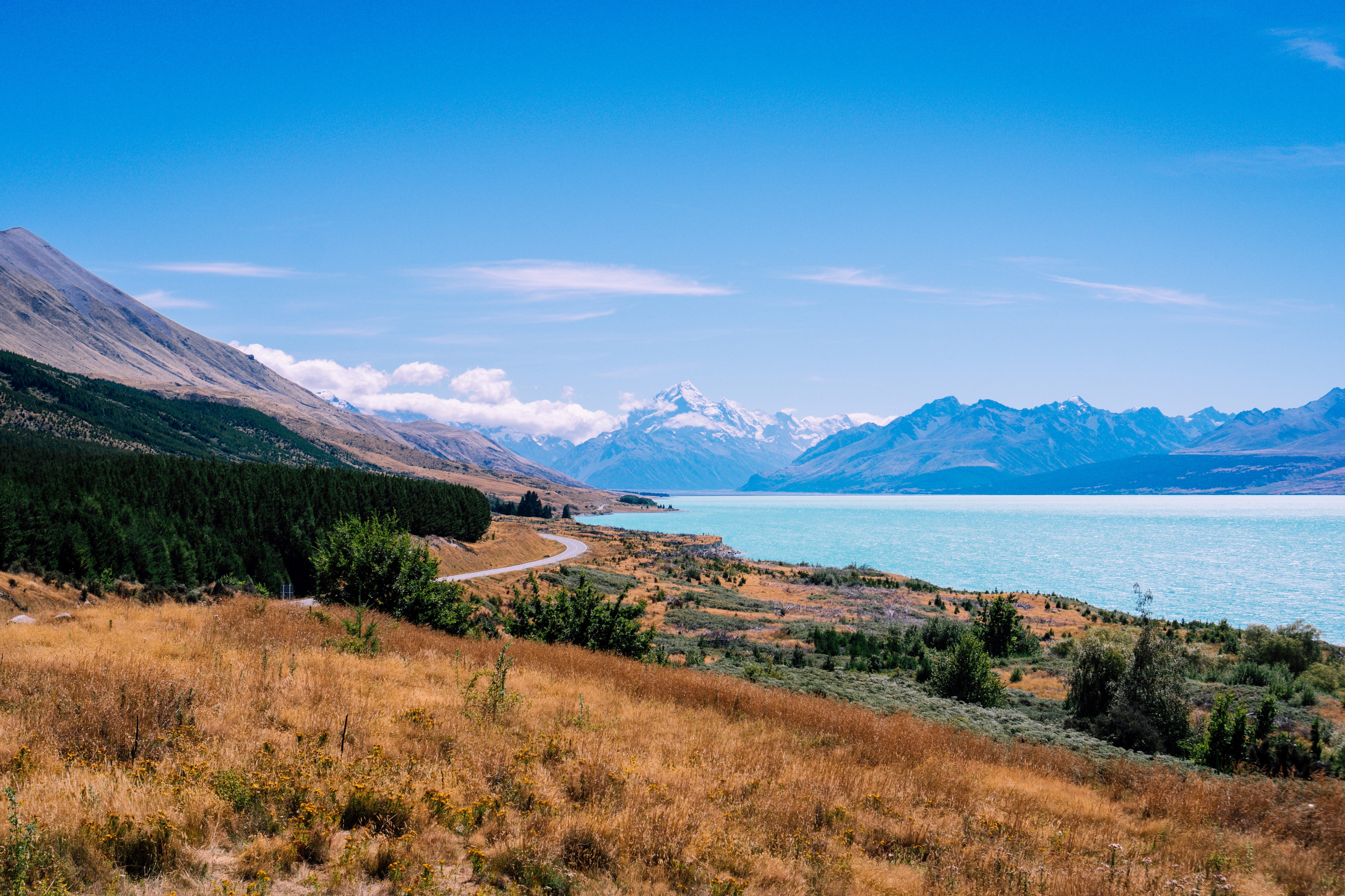 4K landscape of Mount Cook and Lake Pukaki HD Wallpaper