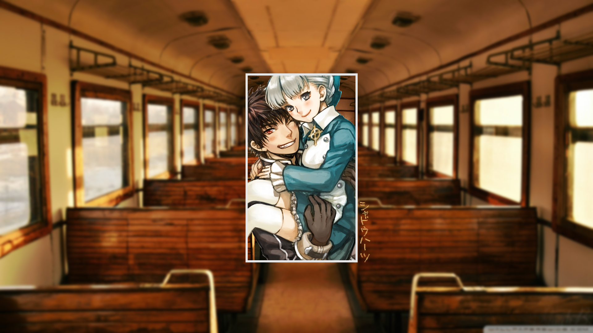 Karin and Yuri from Shadow Hearts on a train HD Wallpaper