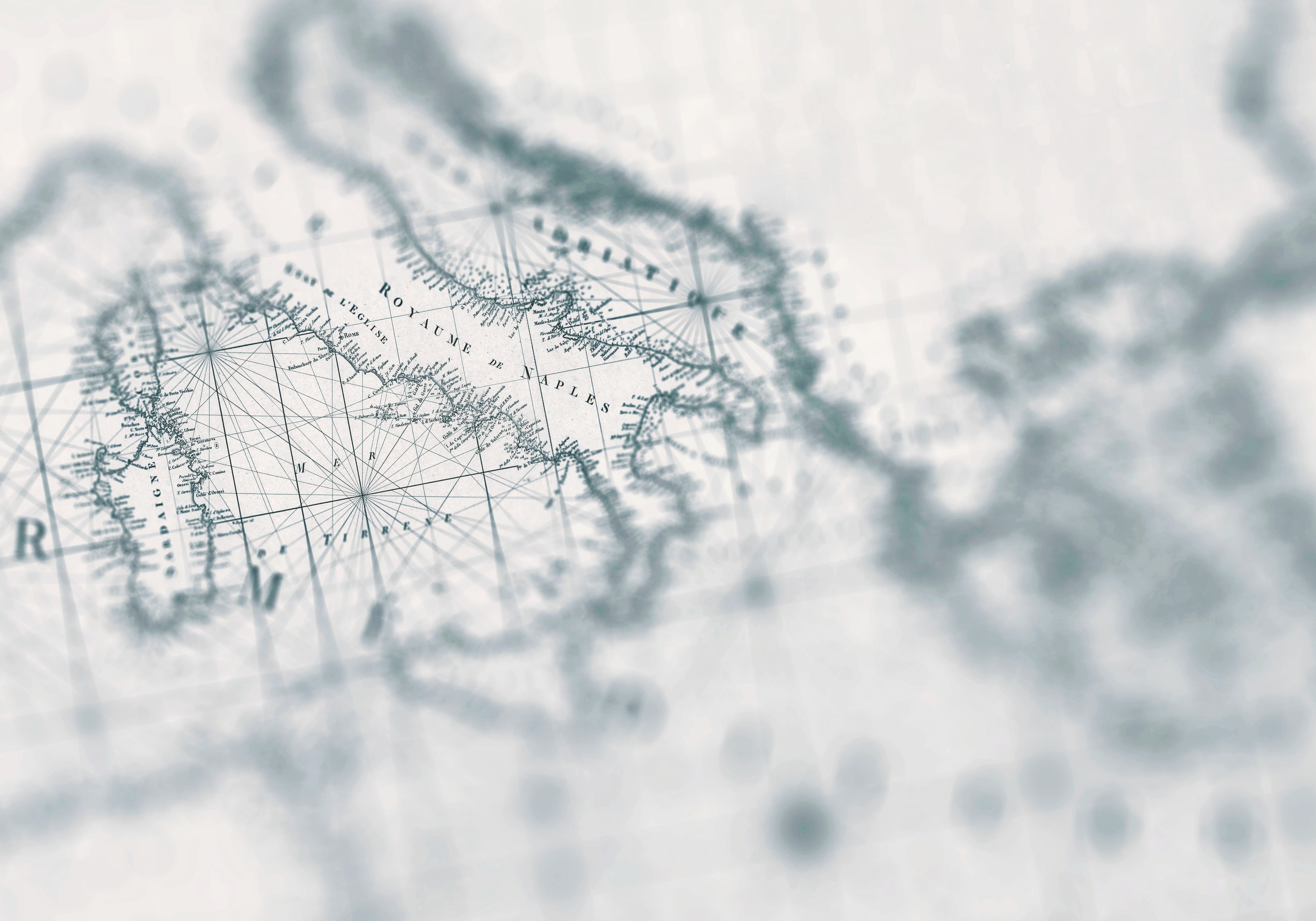 4K blurred map of Italy HD Wallpaper