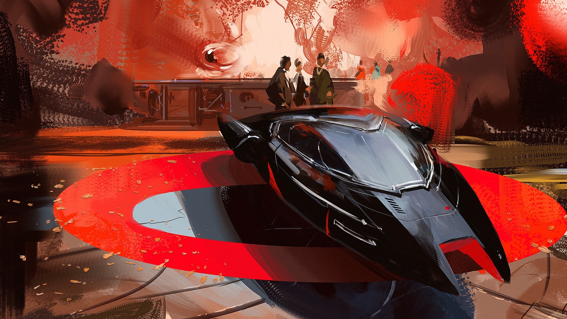 Futuristic car artwork by Darek Zabrocki HD Wallpaper