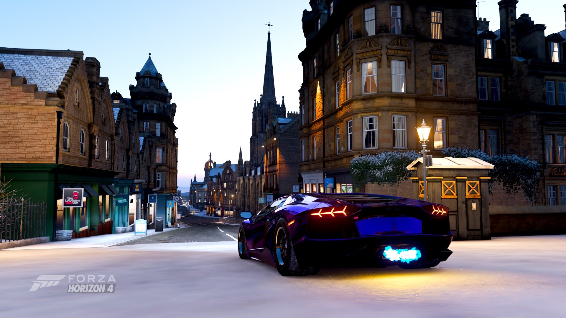 Lamborghini Aventador in Edinburgh, Forza Horizon 4 HD Wallpaper