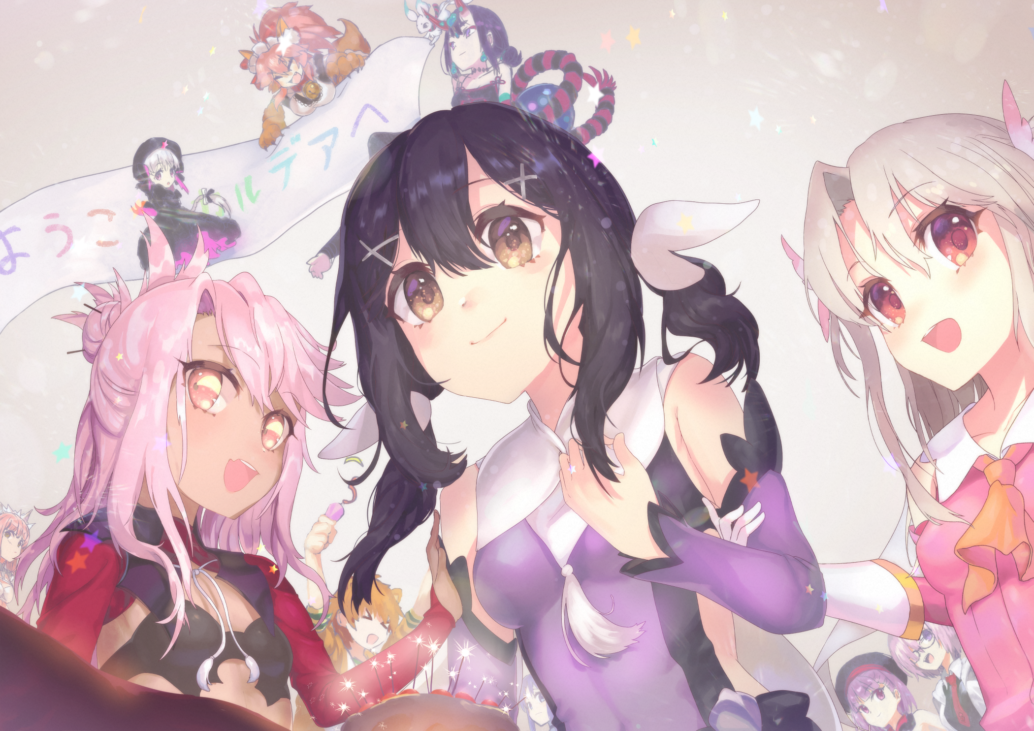 Anime girls from Fate/kaleid liner Prisma Illya and Fate/Grand Order HD Wallpaper