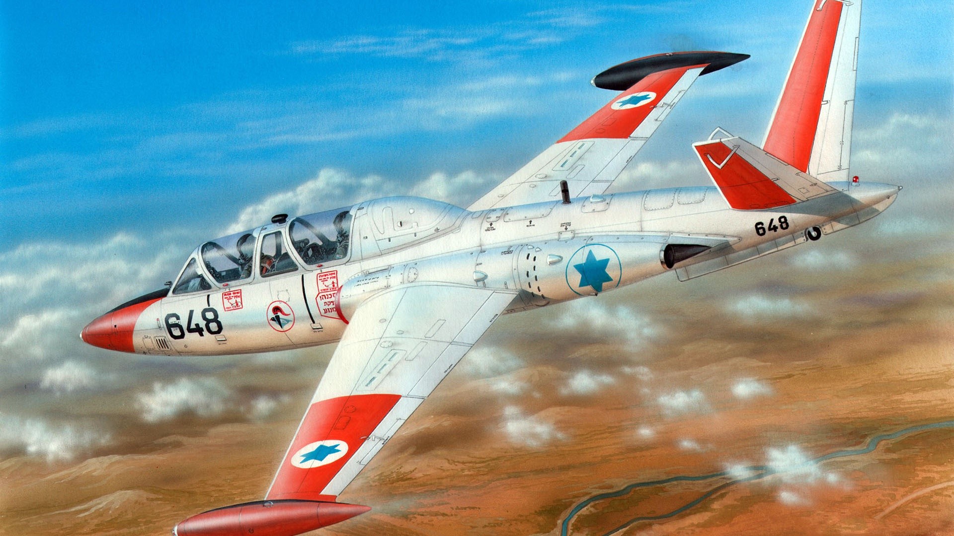 Israeli Air Force Jet Aircraft with Number 648 HD Wallpaper