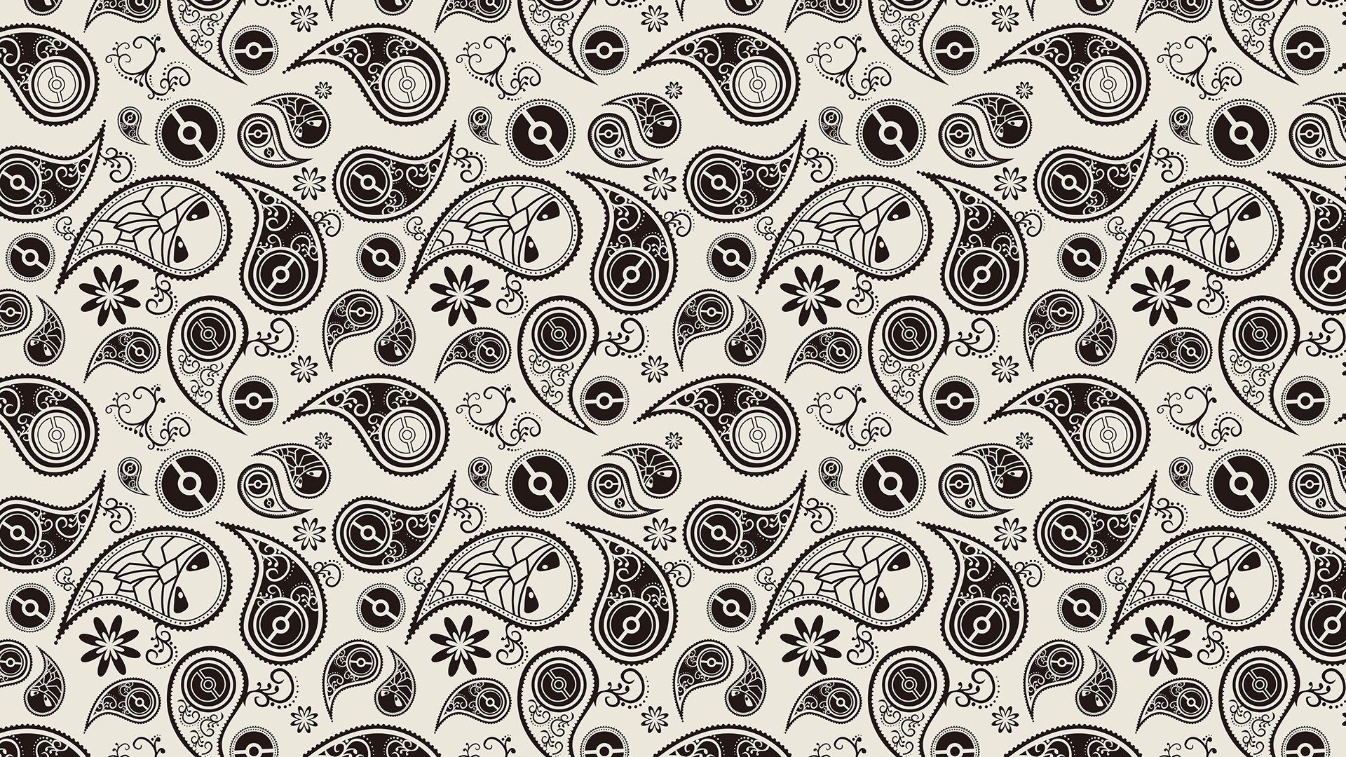 Pokémon Paisley Pattern HD Wallpaper