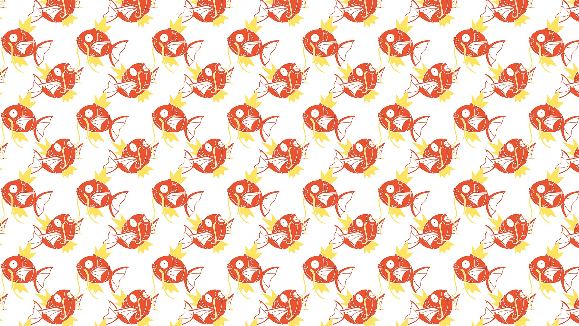 Magikarp Pokémon pattern HD Wallpaper