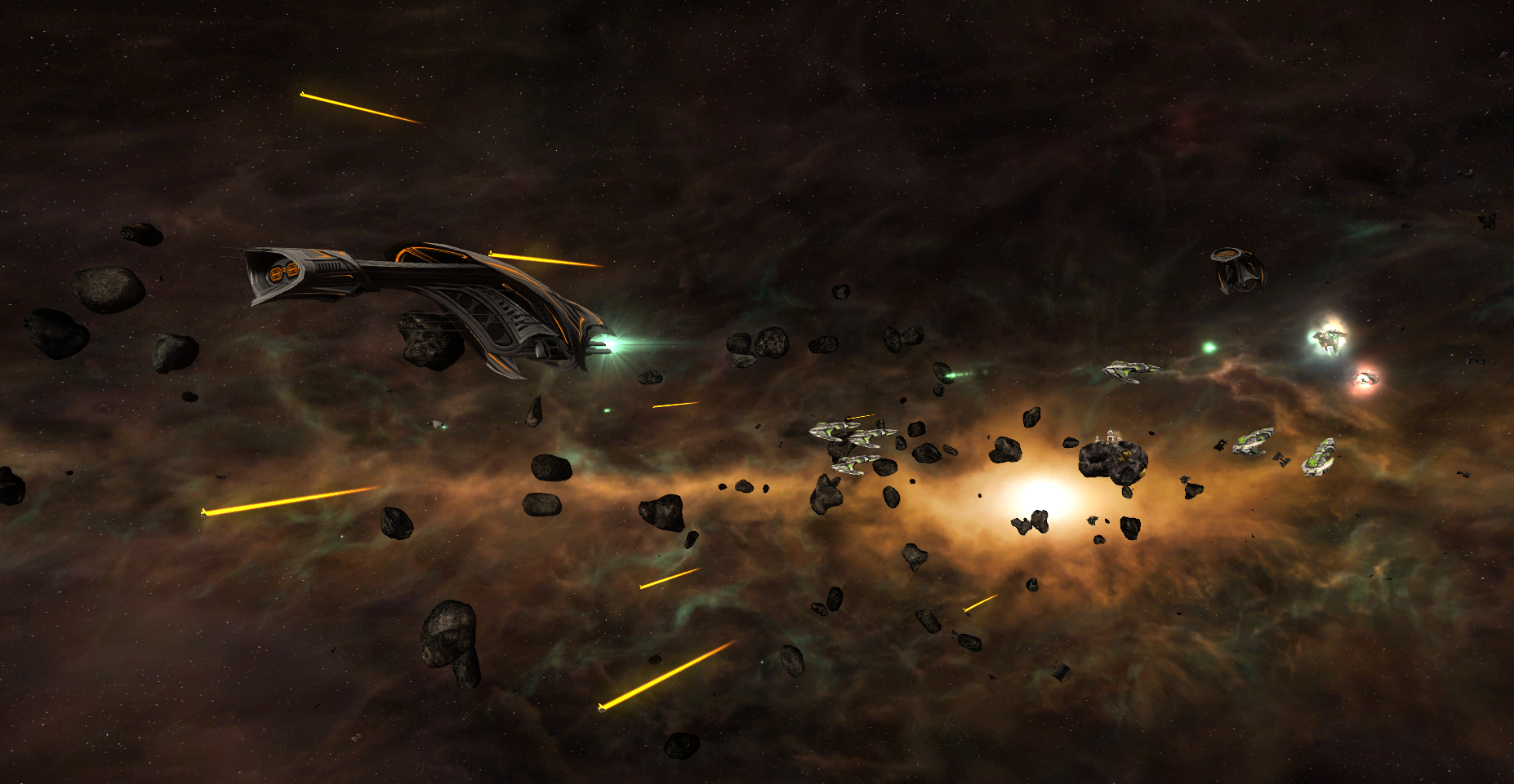 Spaceship battle in Sins of a Solar Empire HD Wallpaper