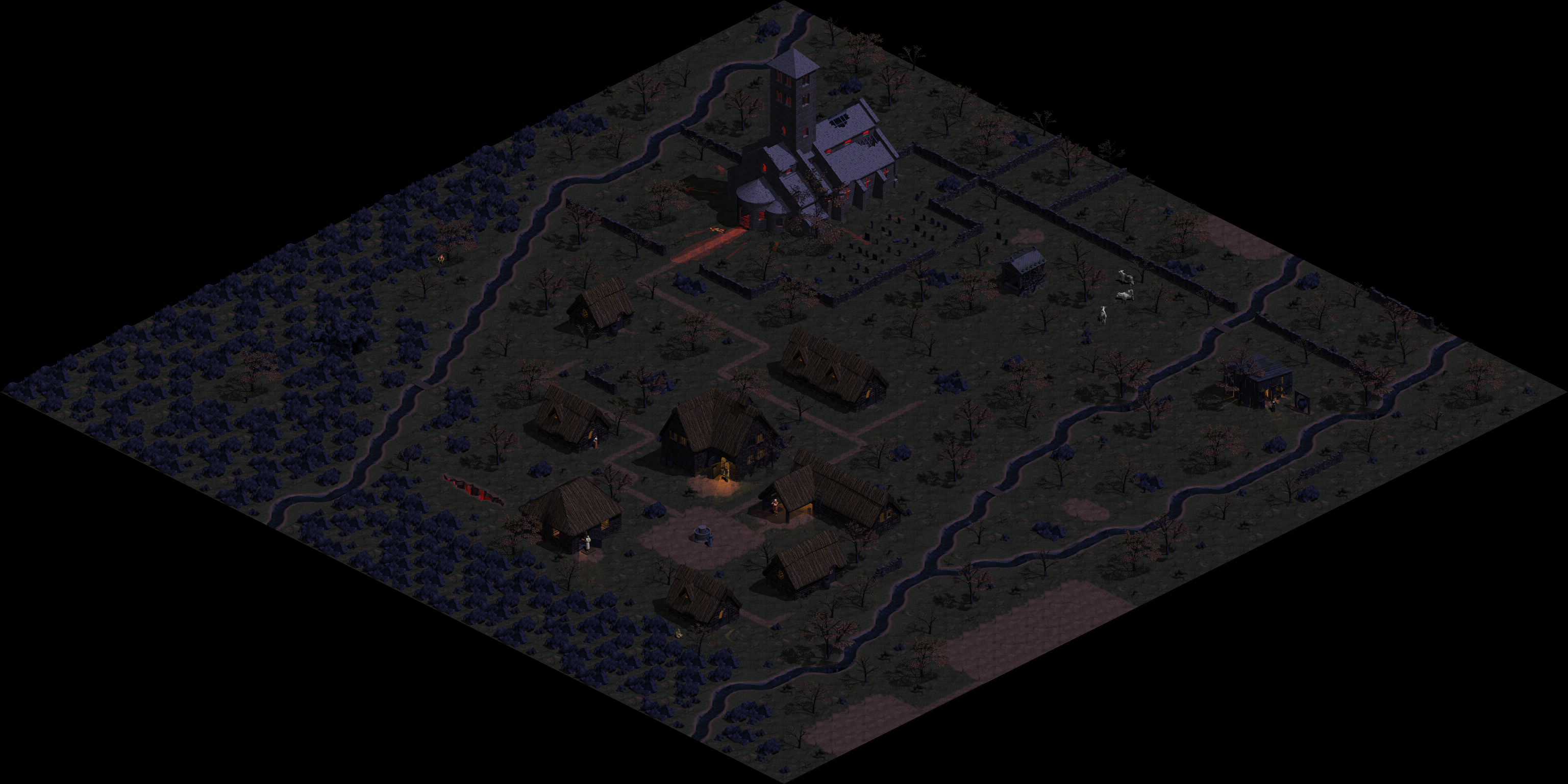 Map of Tristram from Diablo HD Wallpaper