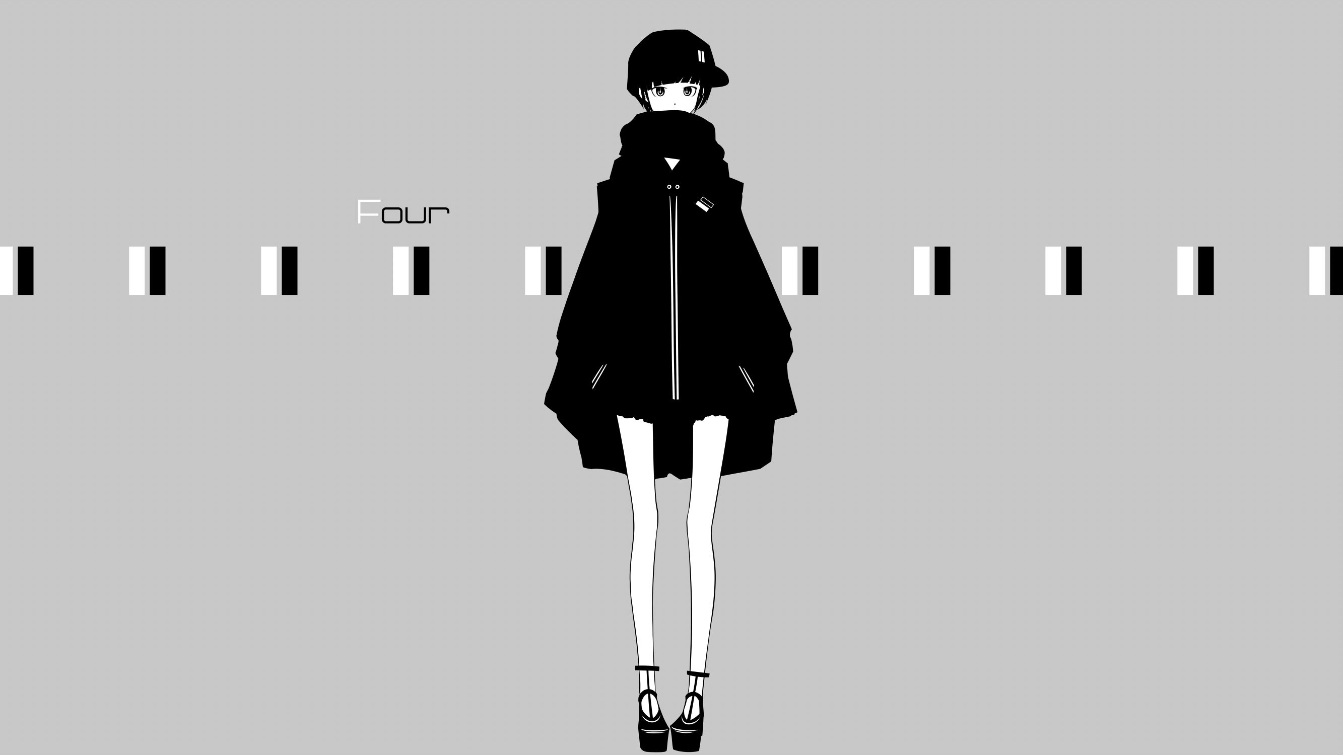 Anime girl with hat and jacket HD Wallpaper